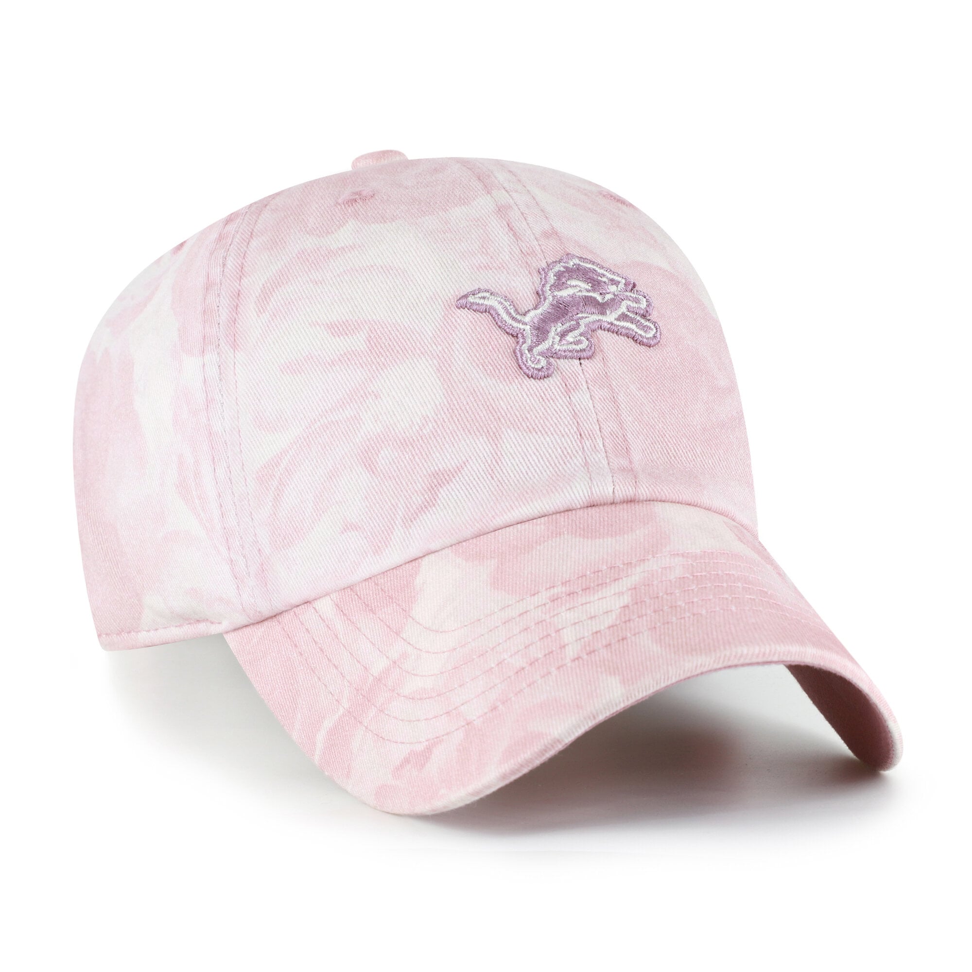 Women's '47 Pink Detroit Lions  Gardenia Clean Up Adjustable Hat