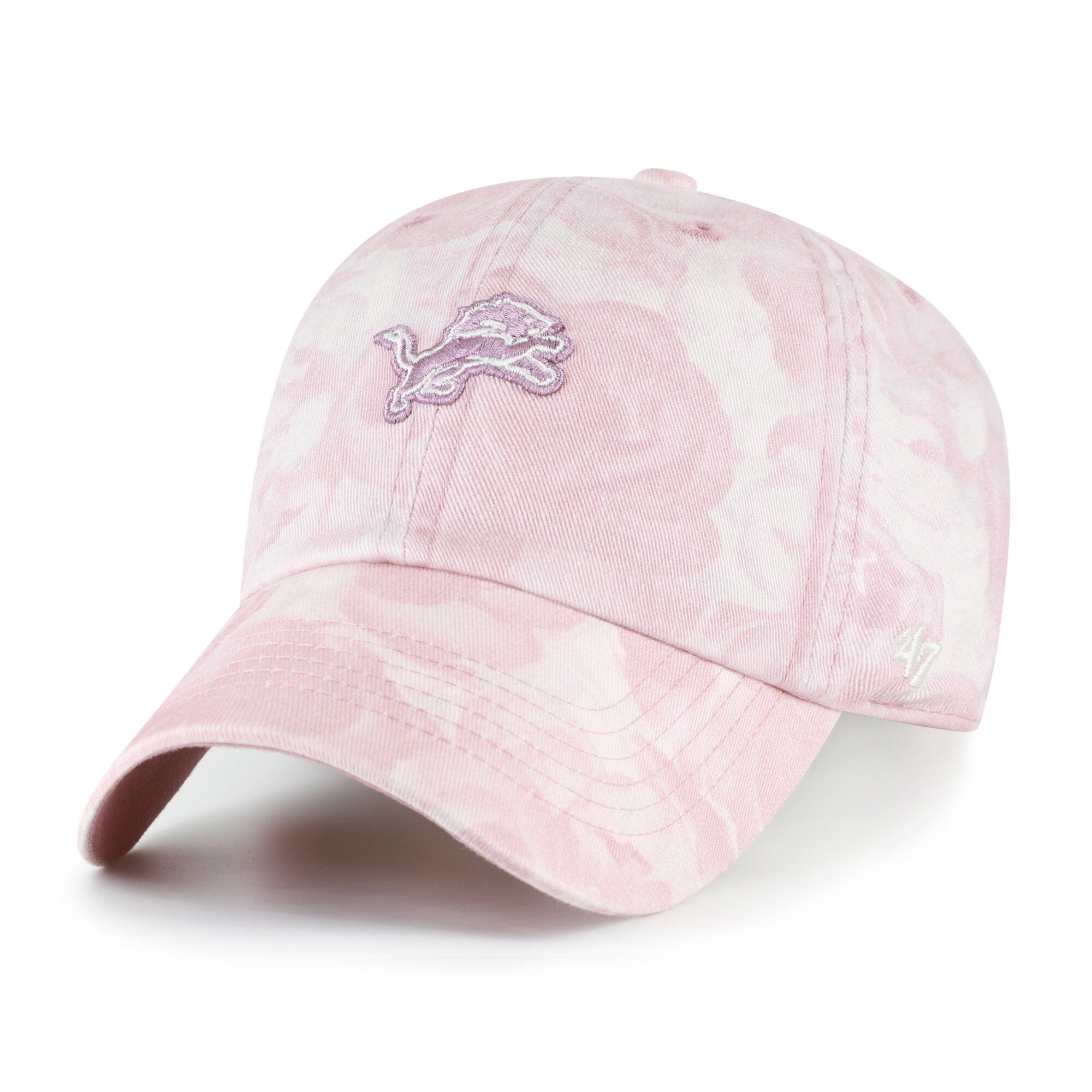 Women's '47 Pink Detroit Lions Gardenia Clean Up Adjustable Hat