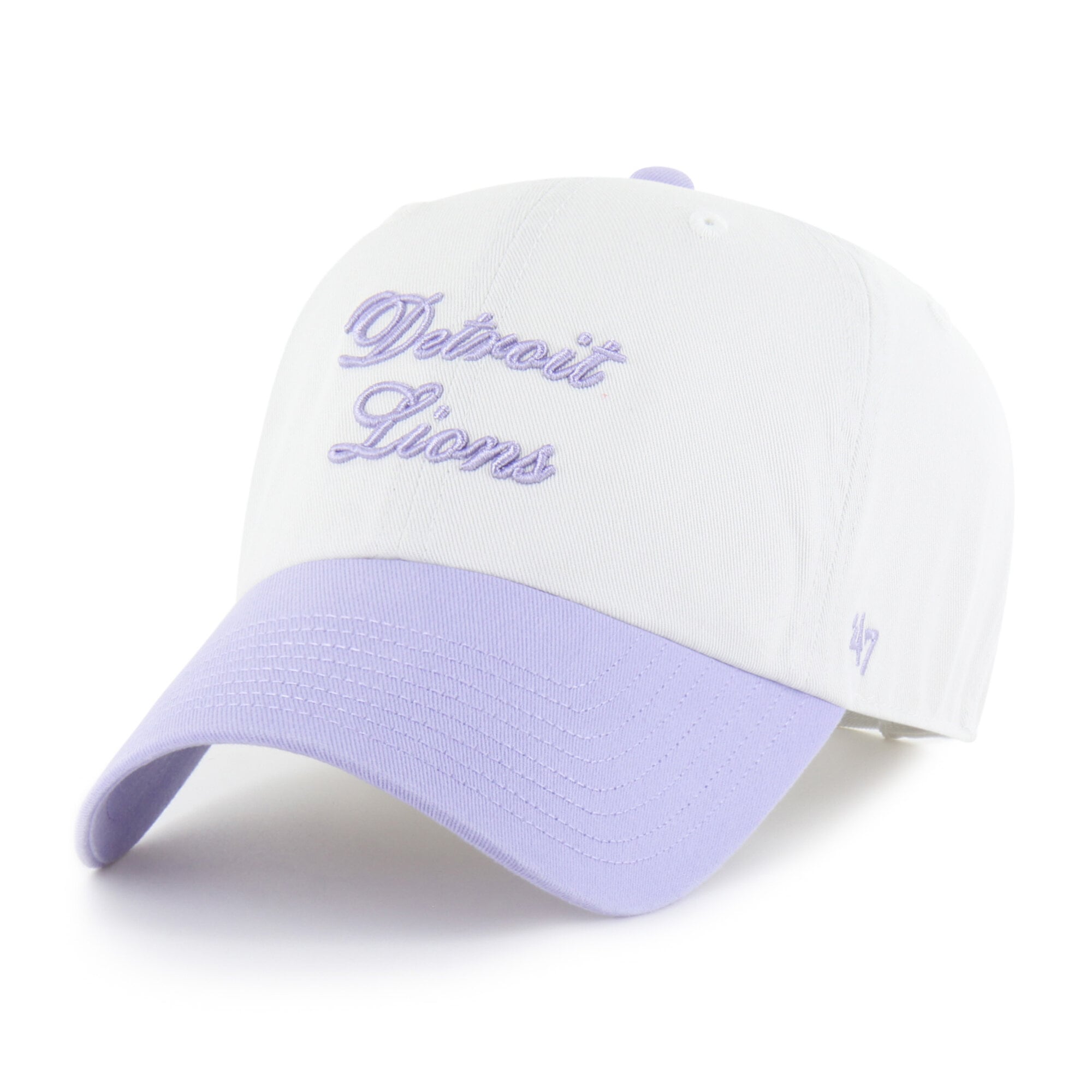 Women's '47  White Detroit Lions Gelato Two-Tone Clean Up Adjustable Hat