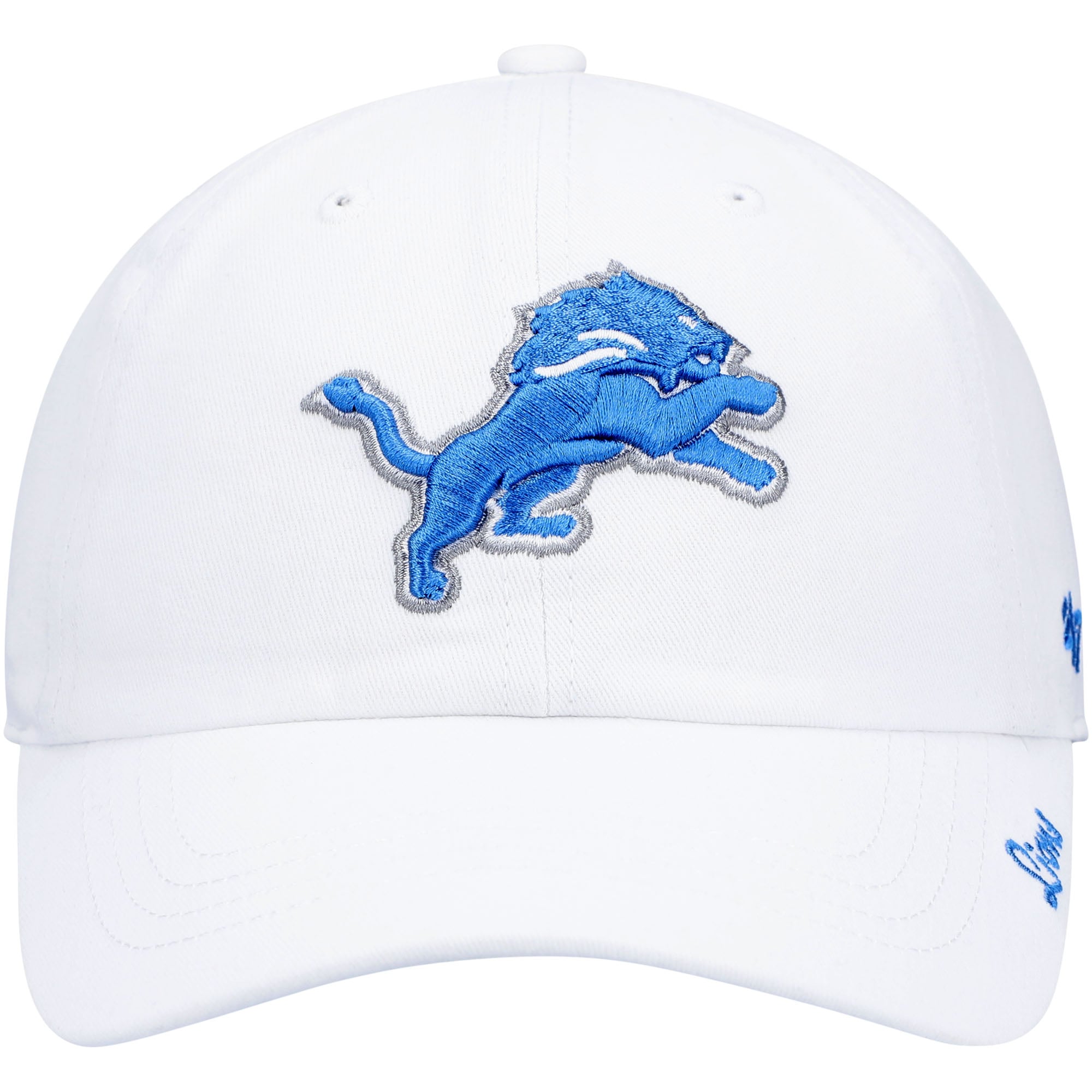 Women's '47 White Detroit Lions Miata Clean Up Logo Adjustable Hat