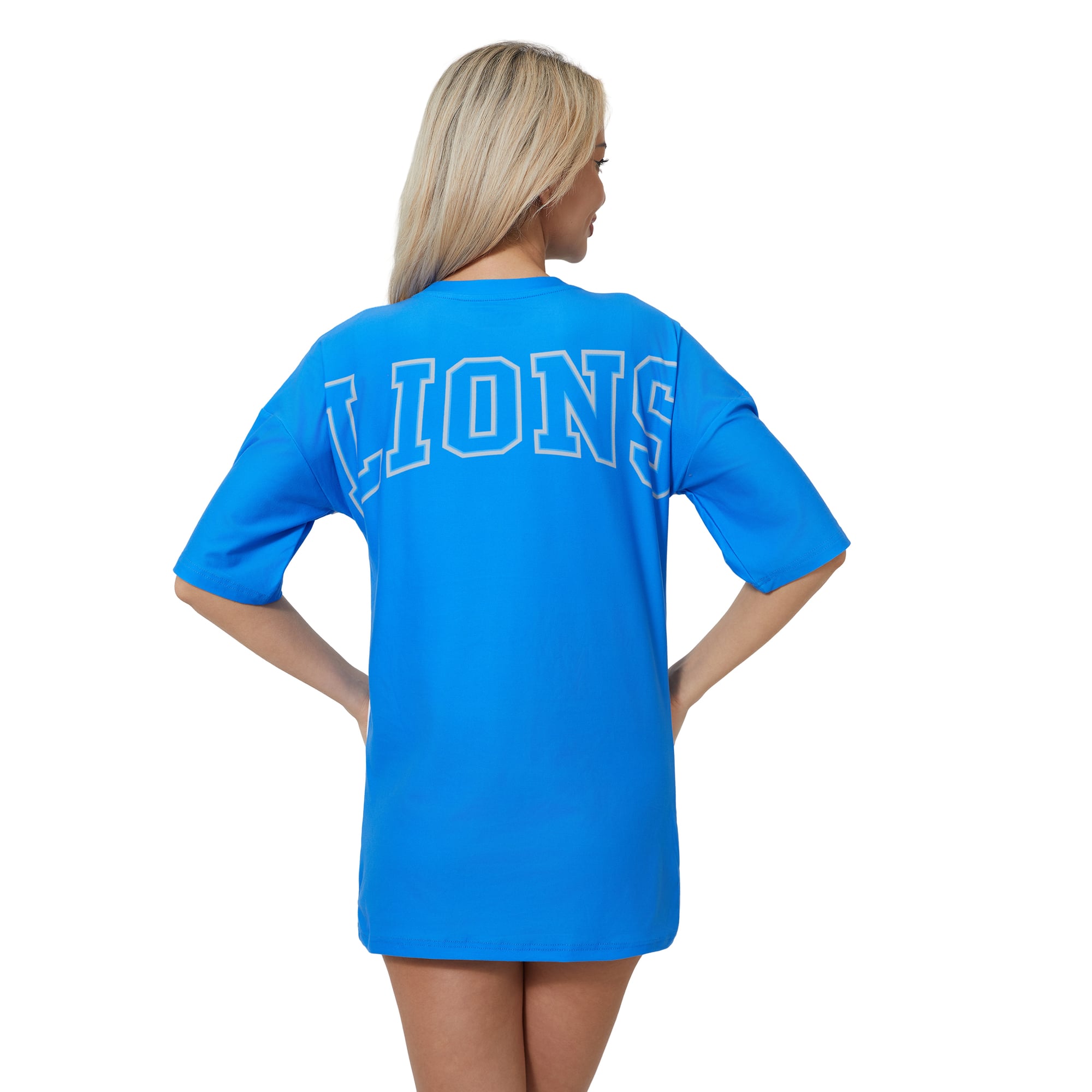 Women's Concepts Sport Blue Detroit Lions Mosaic Knit Nightdress