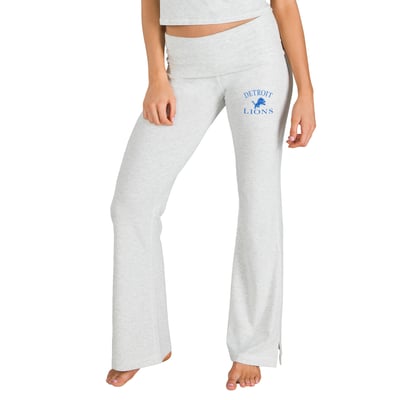  Detroit Lions Concepts Sport Women's Fray Flared Split Hem Pants - Gray