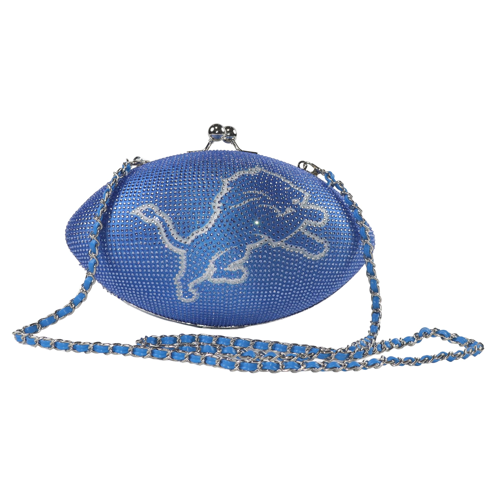 Sac à main en cristal aux couleurs de l'équipe des Lions de Détroit pour femme