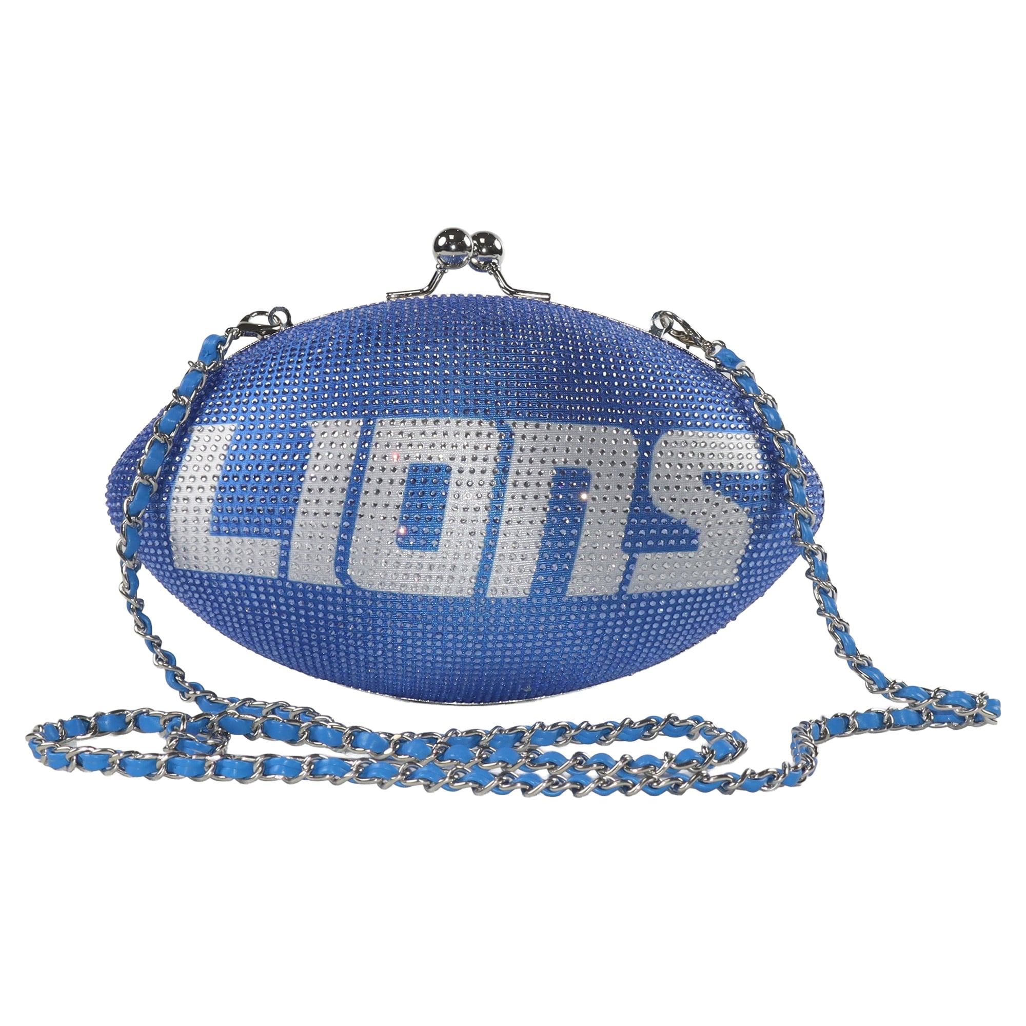 Sac à main en cristal aux couleurs de l'équipe des Lions de Détroit pour femme