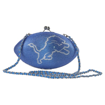 Detroit Lions Cuce Women's Team Color Crystal Football Purse