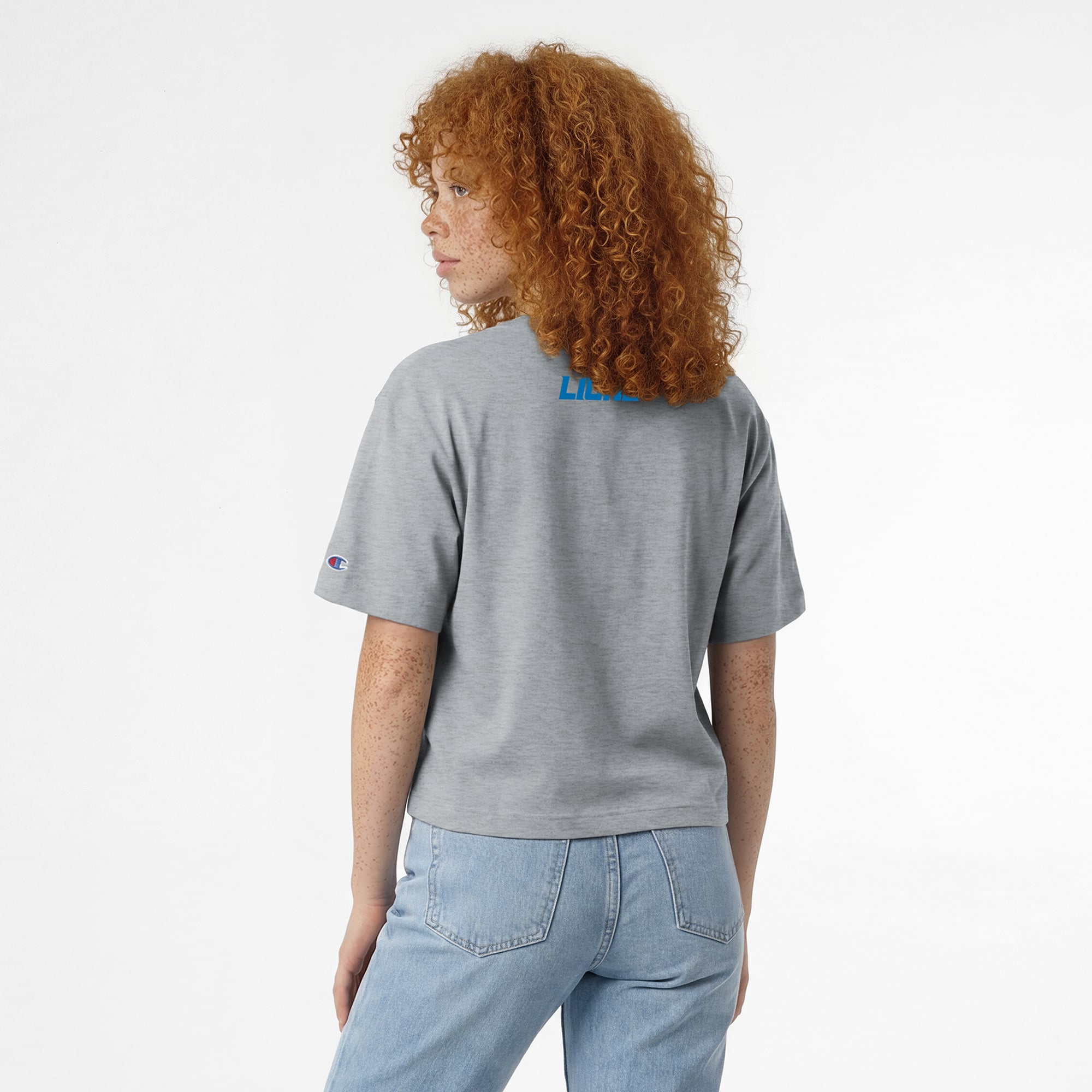 Women's Disney x Champion Heather Gray Detroit Lions Simba All-Star T-Shirt