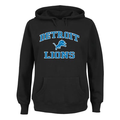 Detroit Lions Fanatics Women's Plus Size Heart & Soul Hoodie - Black
