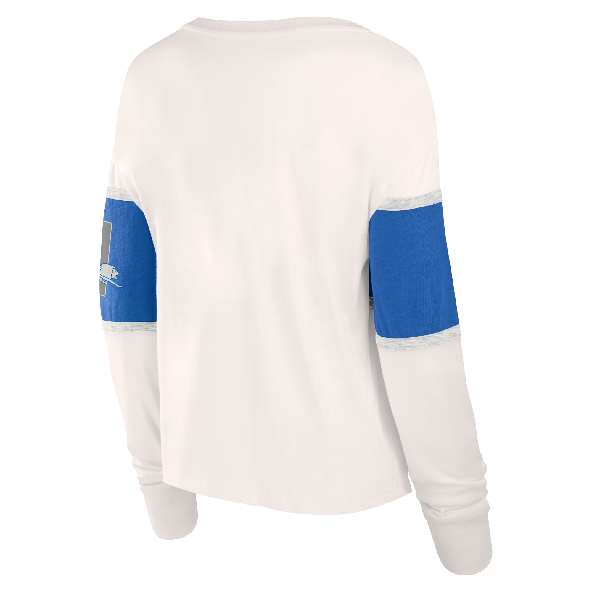 T-shirt à manches longues Fanatics Cream Detroit Lions Antique Block pour femmes