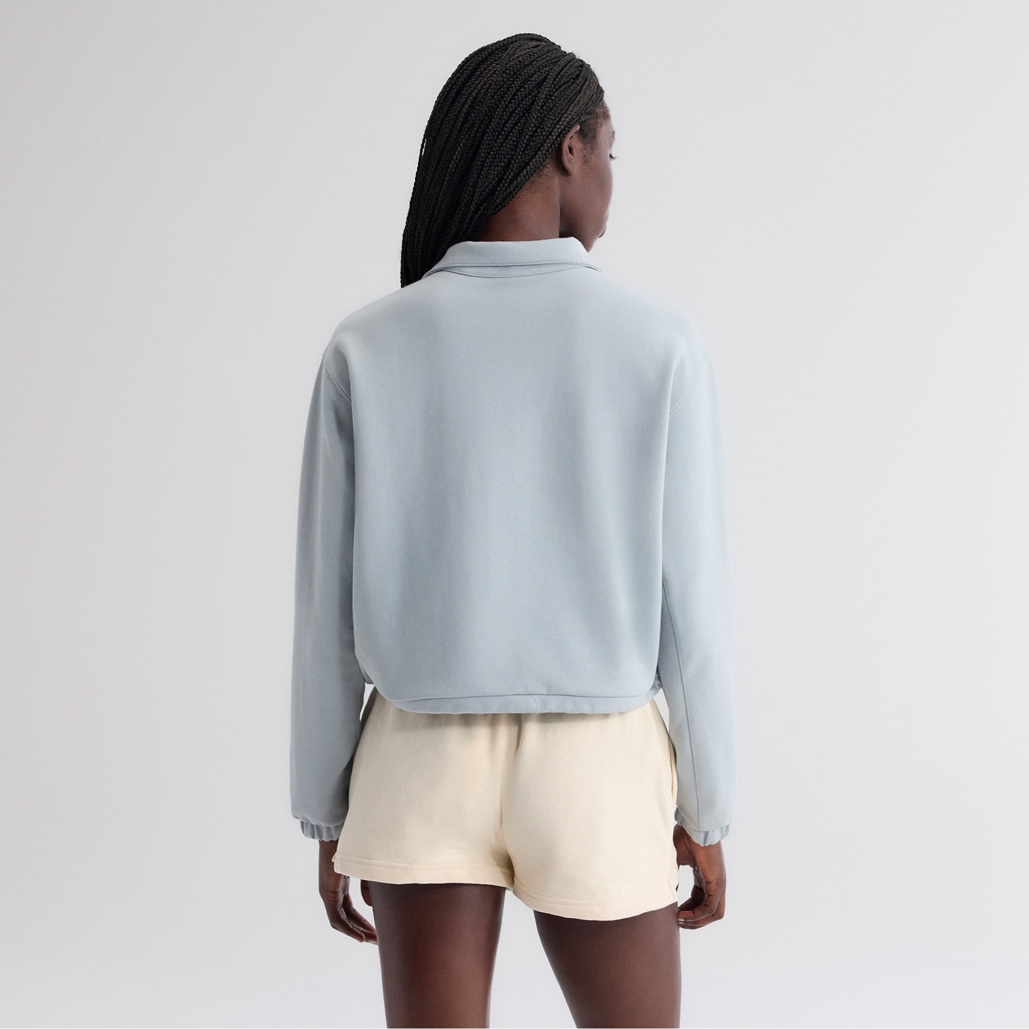 Pull-over oversize gris Detroit Lions pour femme, en mélange de trois matières, fermeture éclair au quart