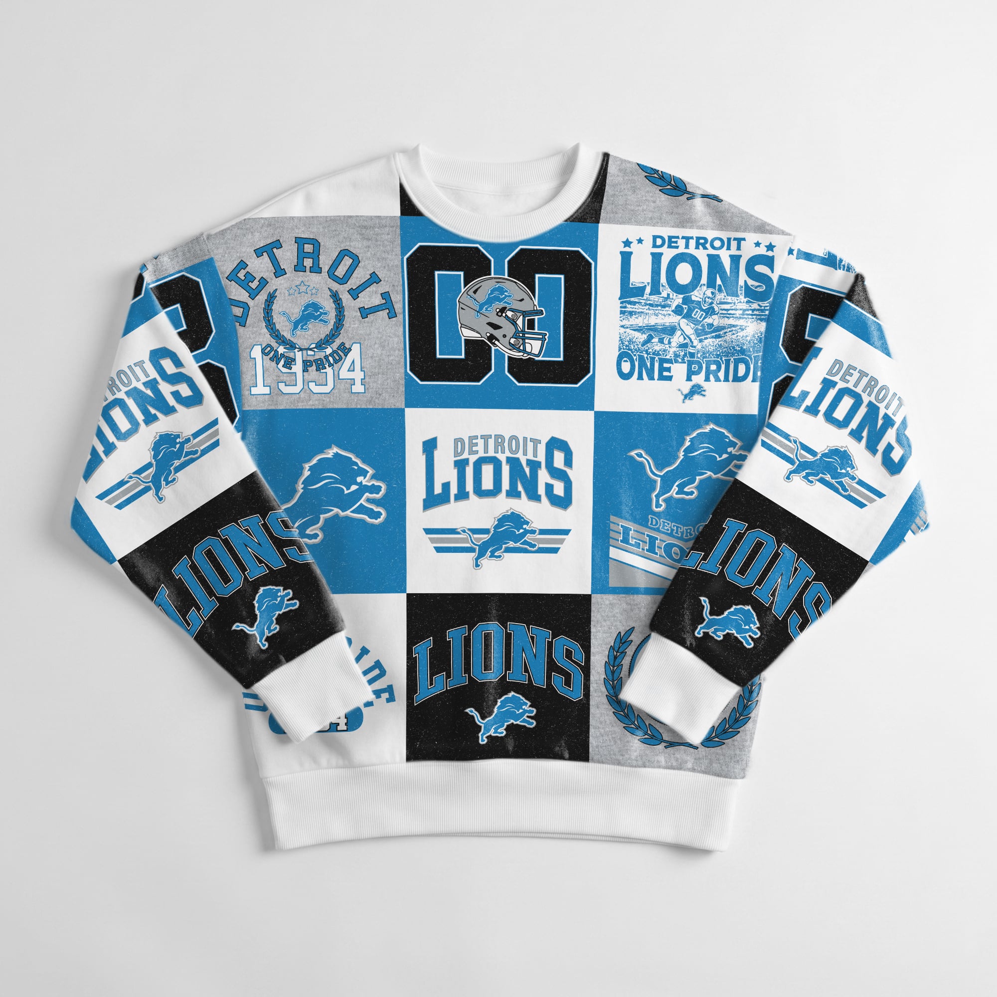 Women's Gameday Couture White Detroit Lions Highlight Reel Repeat Premium Fleece Sweatshirt