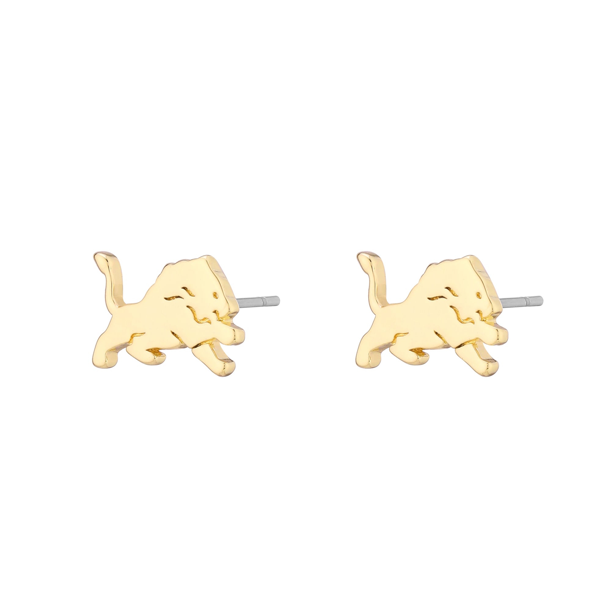 Boucles d'oreilles puces pour femmes LUV AJ Gold Detroit Lions Logo