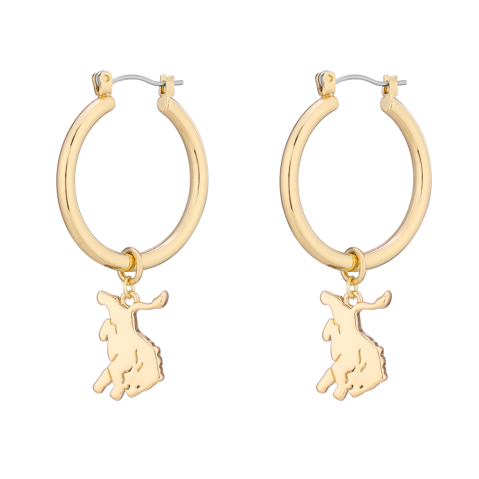 Boucles d'oreilles créoles LUV AJ Gold Detroit Lions XL pour femmes