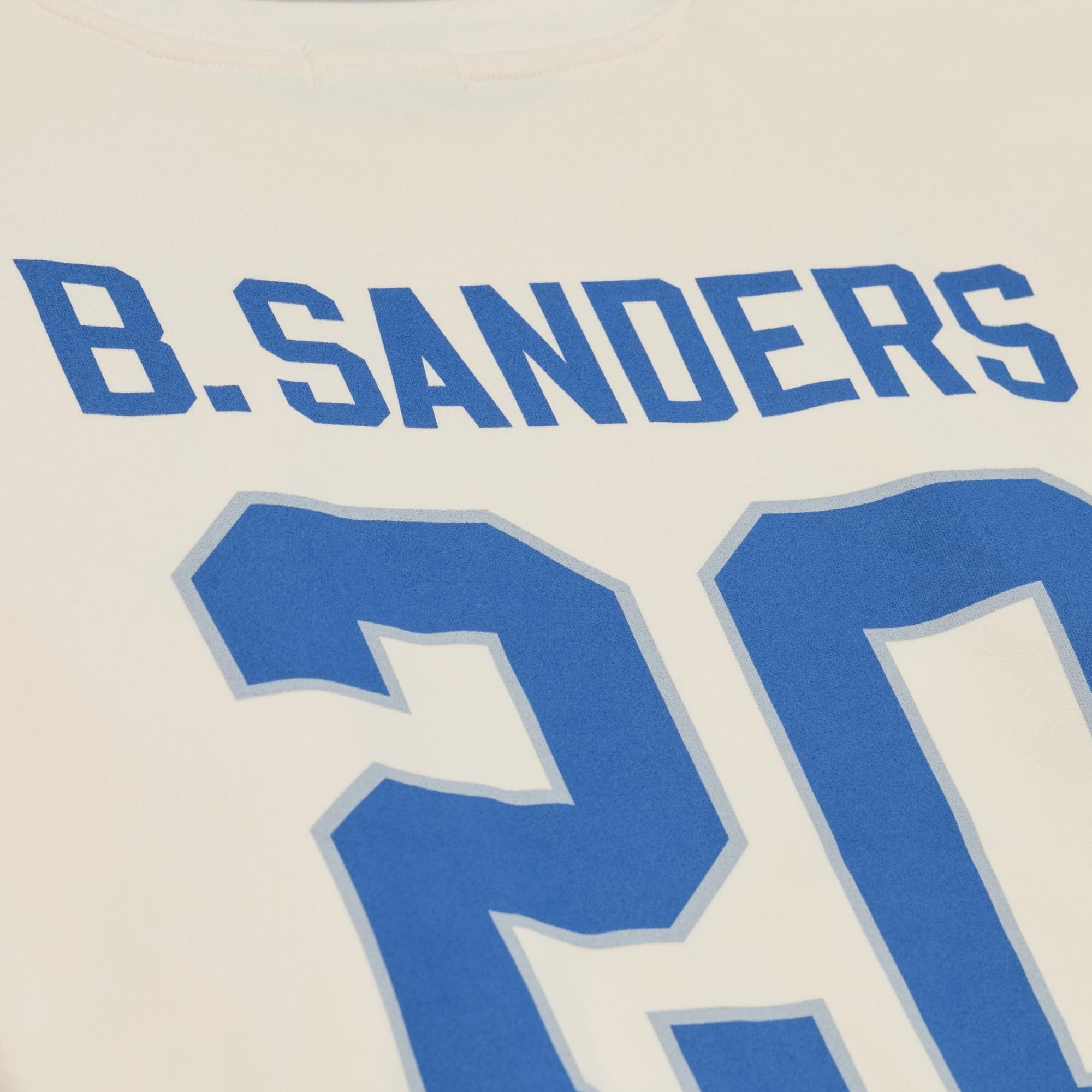 Sweat-shirt Mitchell & Ness Barry Sanders crème pour femme, avec nom et numéro des Lions de Détroit