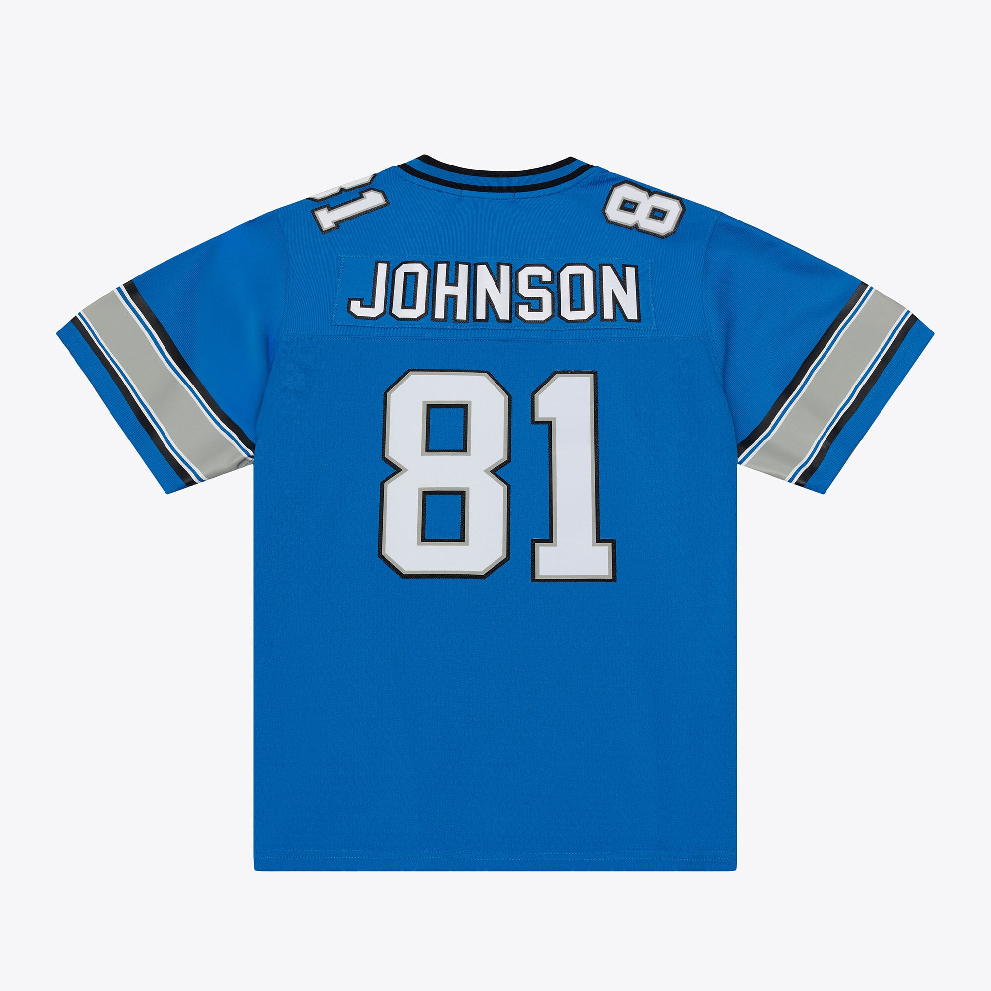 Maillot réplique Mitchell & Ness Calvin Johnson bleu Detroit Lions 2007 Legacy pour femme