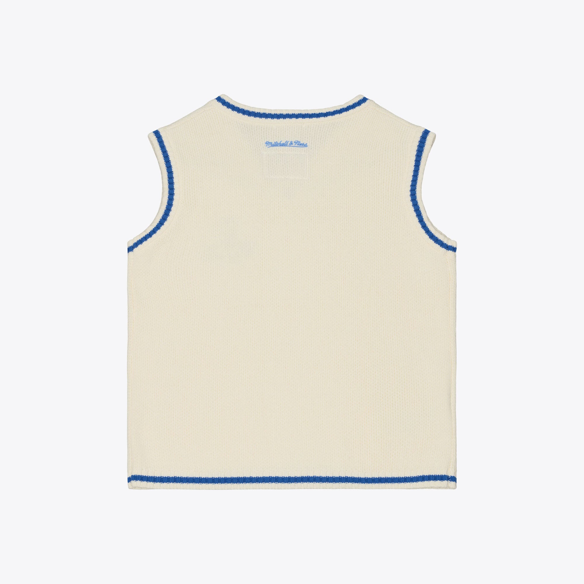 Women's Mitchell & Ness Cream Detroit Lions Retro Roots V-Neck Sweater Vest