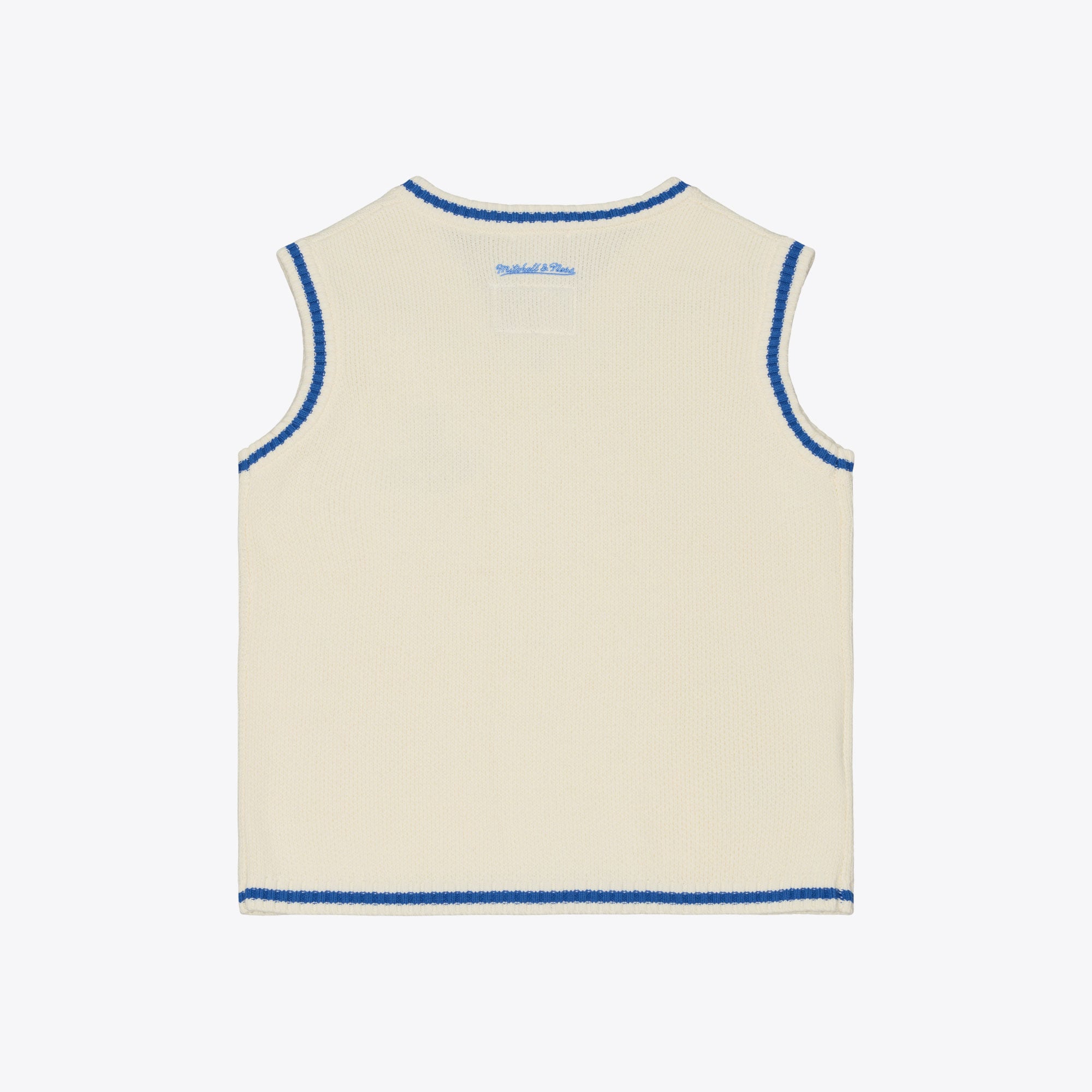 Women's Mitchell & Ness Cream Detroit Lions Retro Roots V-Neck Sweater Vest