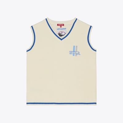 Detroit Lions Mitchell & Ness Women's Retro Roots V-Neck Sweater Vest - Cream