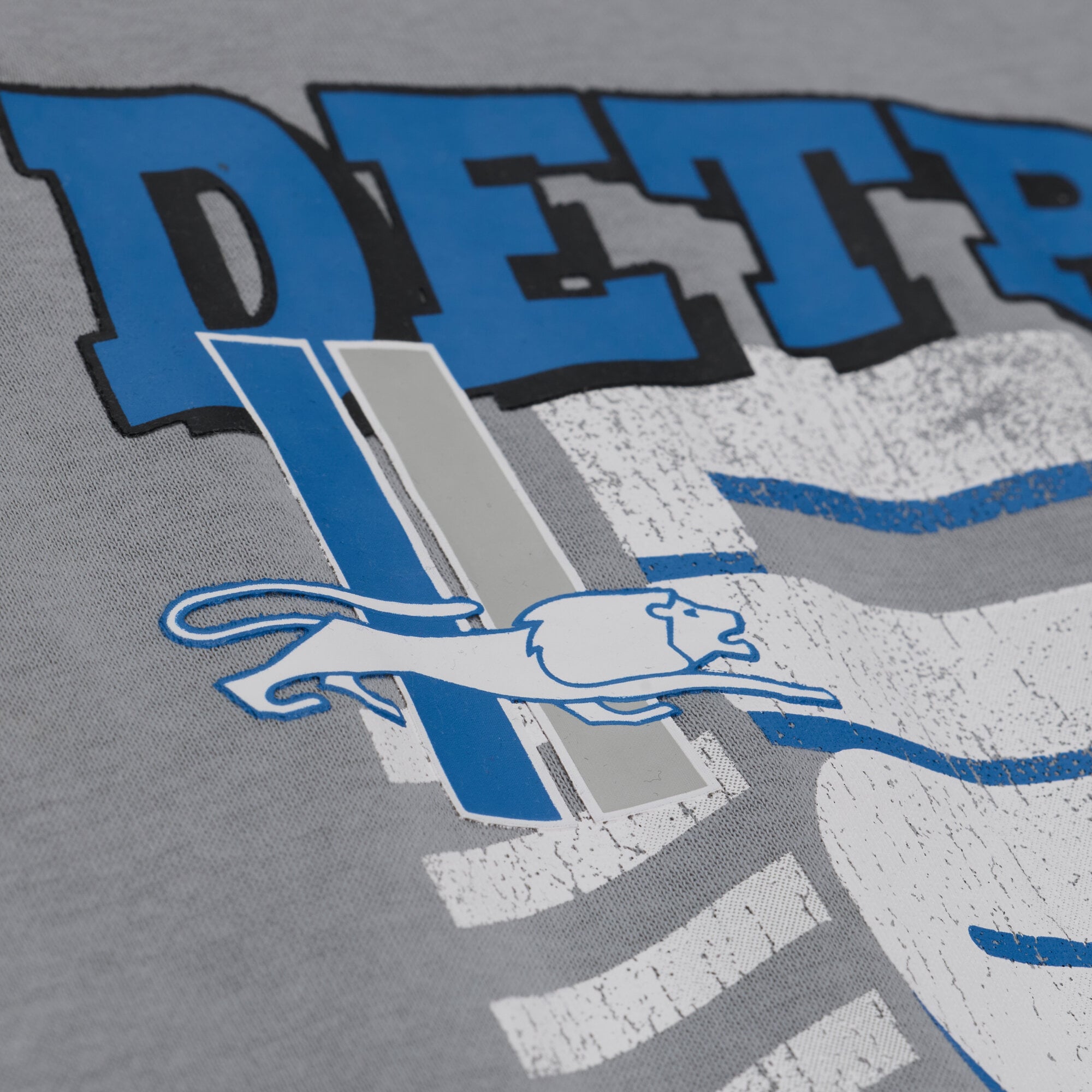 Women's Mitchell & Ness Gray Detroit Lions Street Graphic Crewneck Sweatshirt