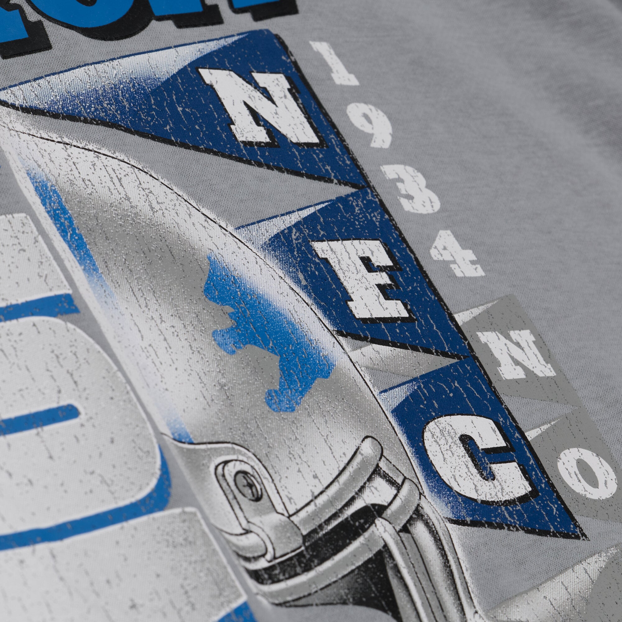 Women's Mitchell & Ness Gray Detroit Lions Street Graphic Crewneck Sweatshirt