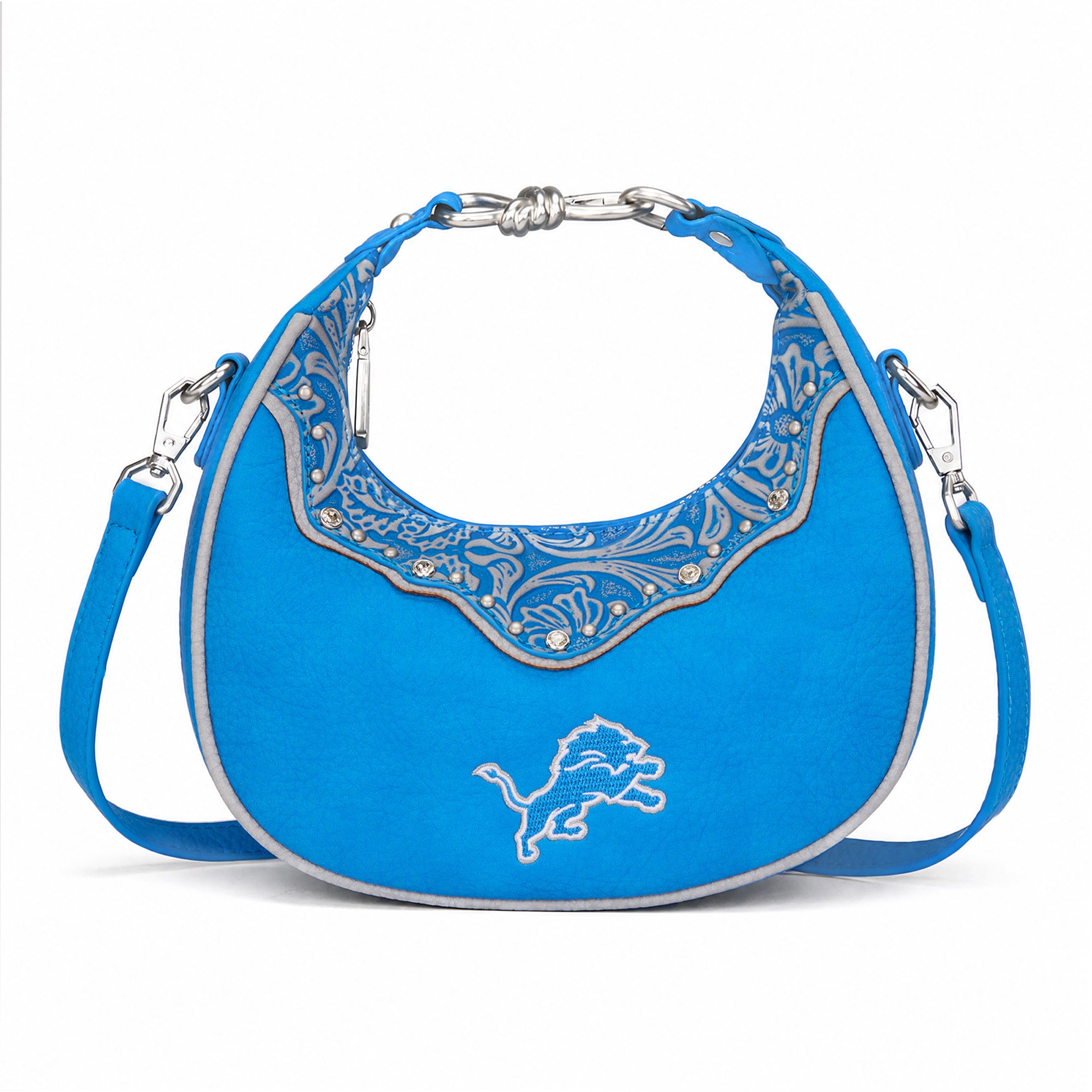 Sac à bandoulière croissant Montana West Detroit Lions pour femmes