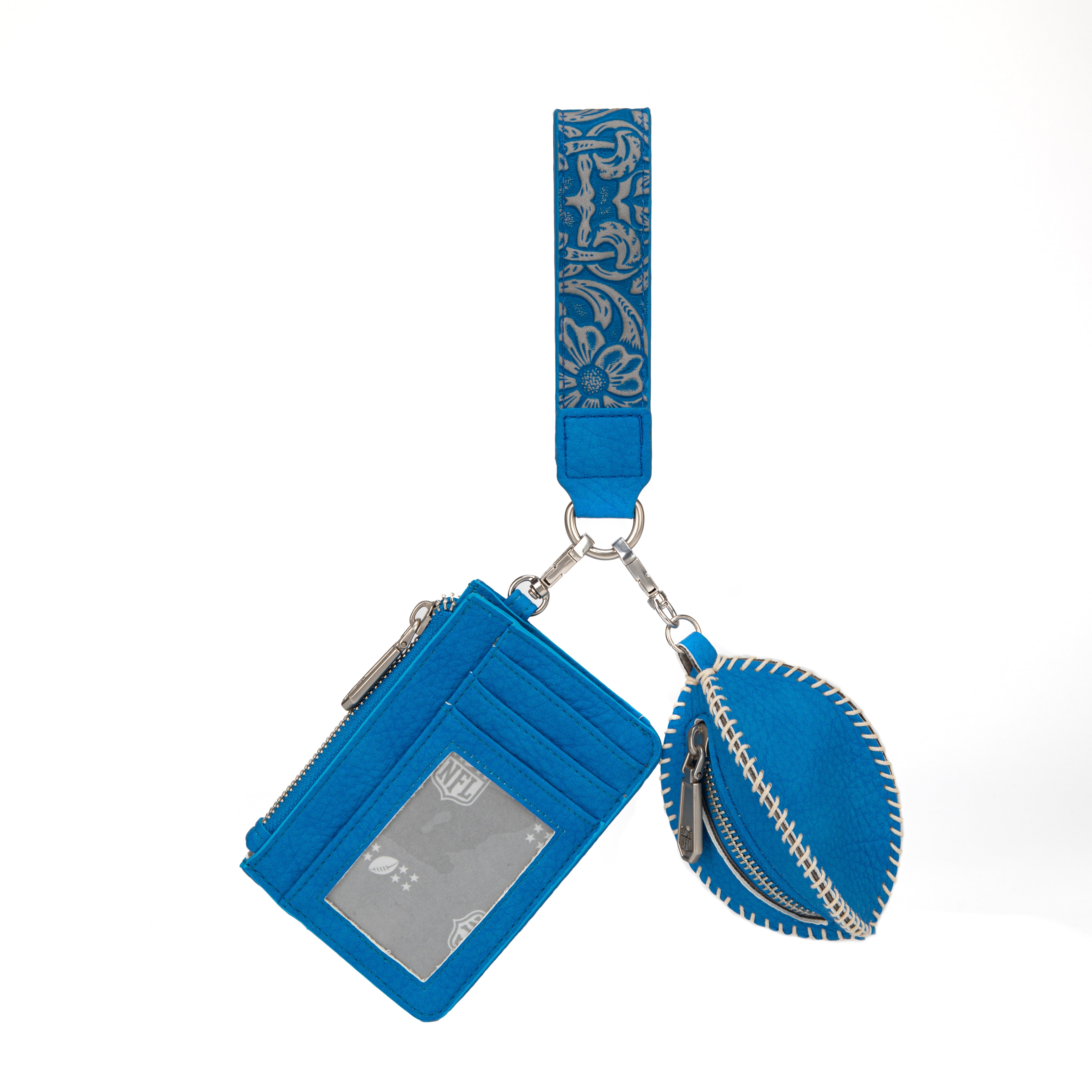 Portefeuille et bracelet porte-clés football Montana West Detroit Lions pour femme