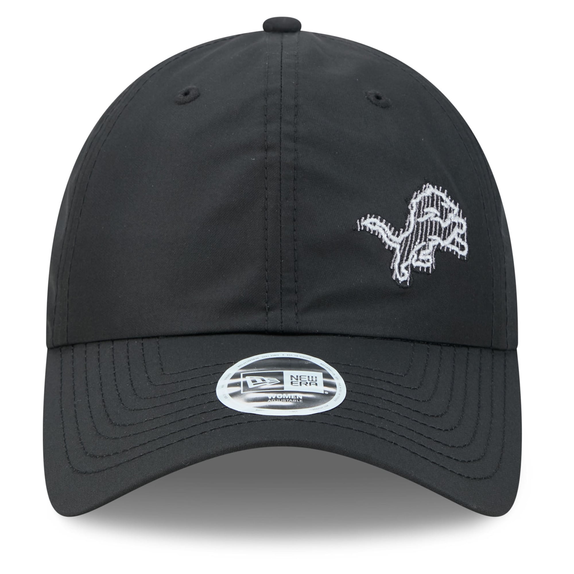 Women's New Era Black Detroit Lions 2026 Rivalries Collection Pony Tail Adjustable Hat