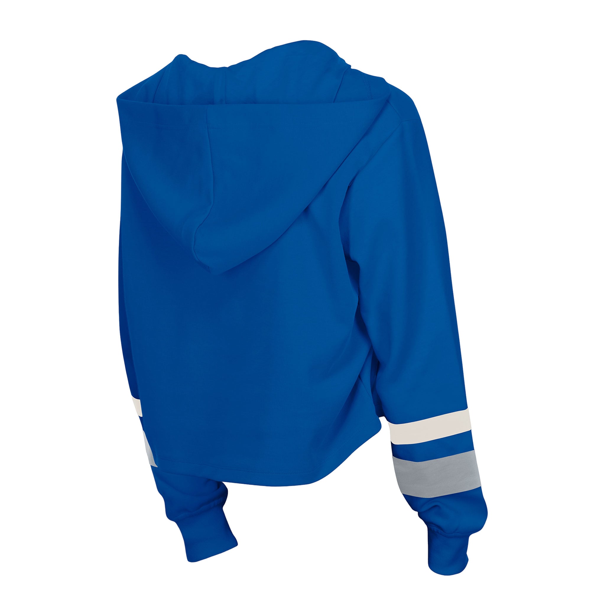Sweat à capuche rétro lacets New Era bleu Detroit Lions pour femme