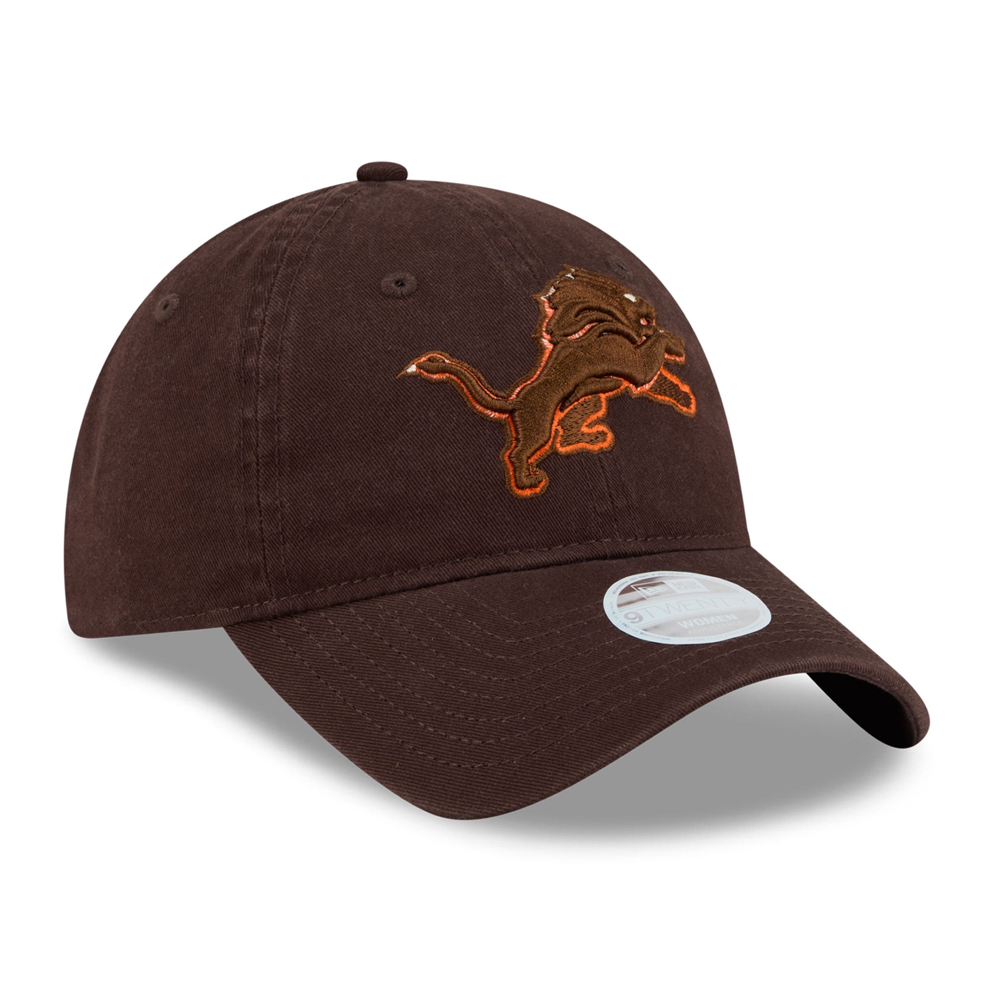 Women's New Era Brown Detroit Lions Pumpkin Spice 9TWENTY Adjustable Hat