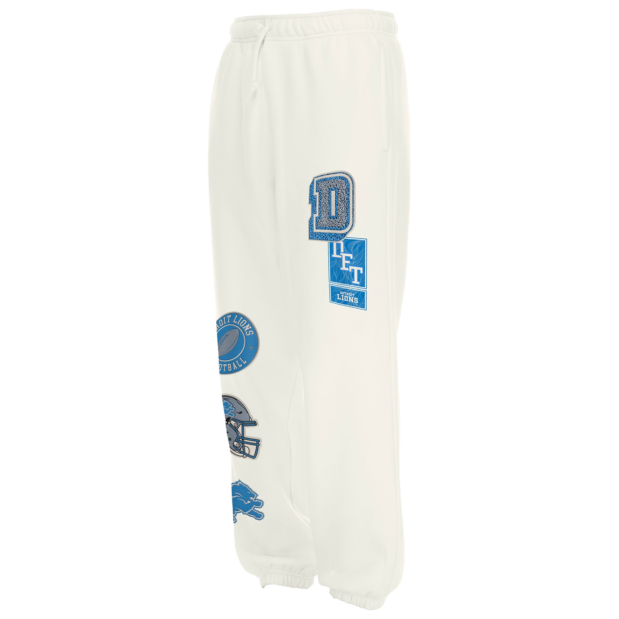 Pantalon de survêtement New Era crème Detroit Lions pour femmes