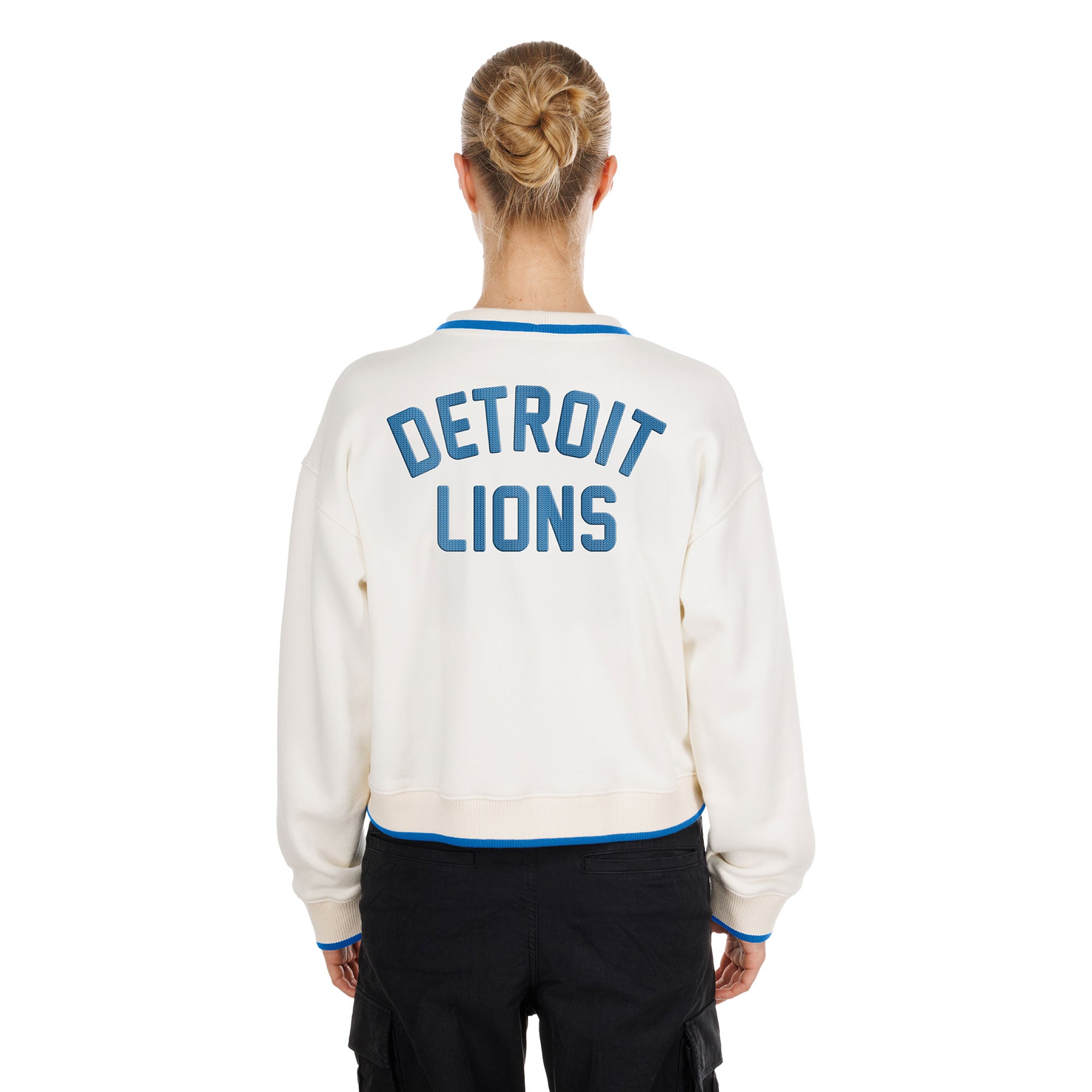Gilet sport New Era crème Detroit Lions pour femme