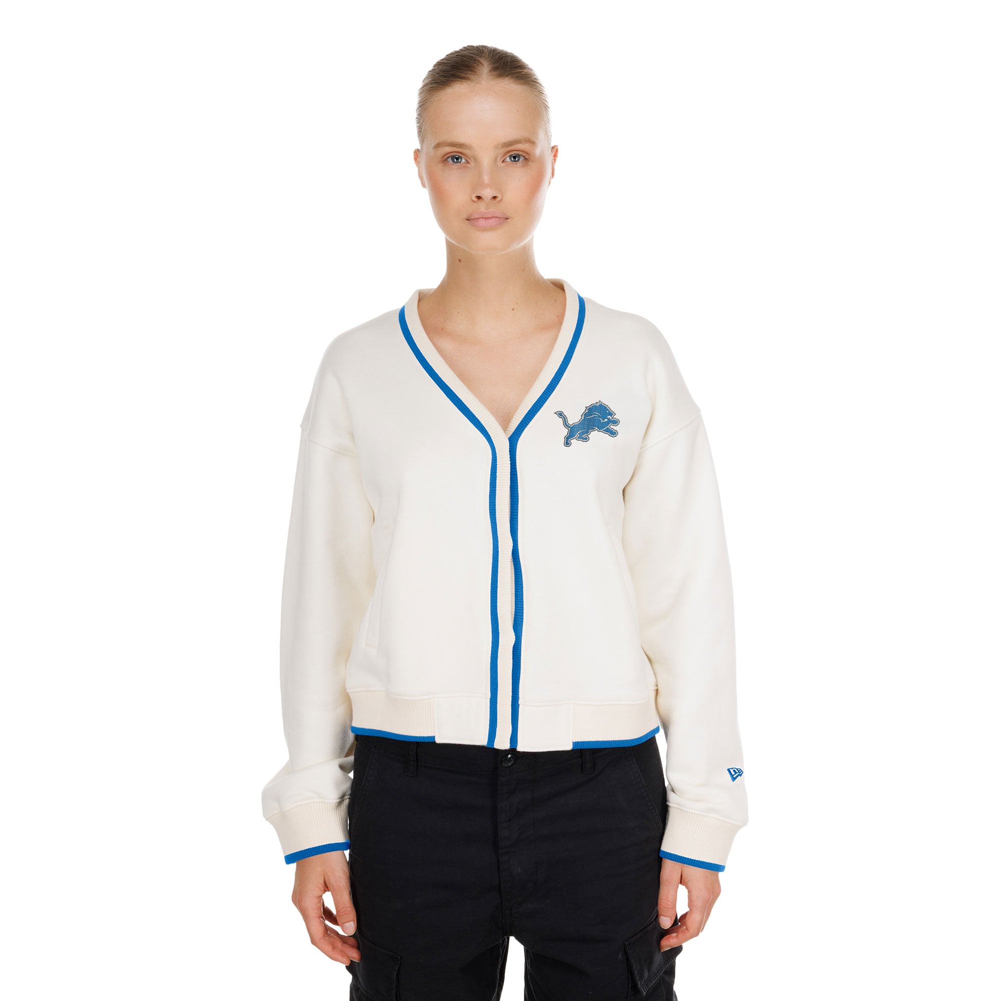 Gilet sport New Era crème Detroit Lions pour femme