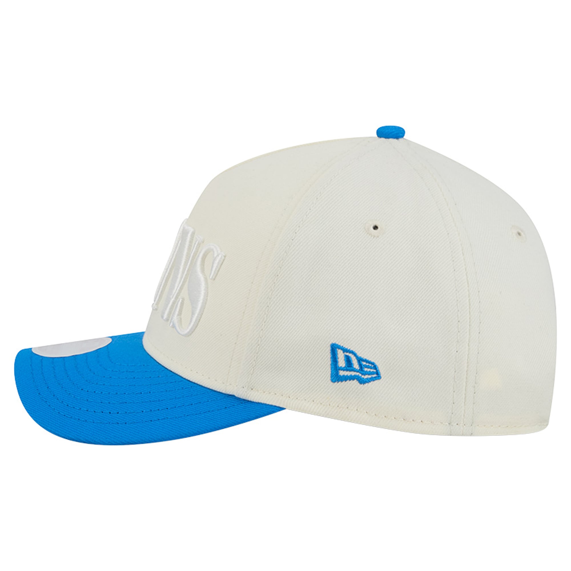 Women's New Era Cream/Blue Detroit Lions Tonal A-Frame 9FORTY Adjustable Hat