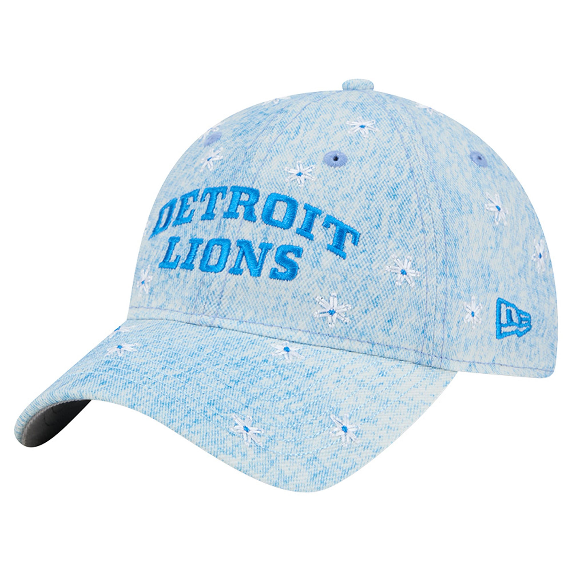 Women's New Era Denim Detroit Lions Daisy 9TWENTY Adjustable Hat
