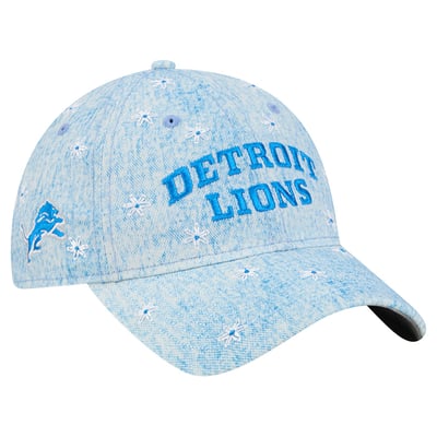  Detroit Lions New Era Women's Daisy 9TWENTY Adjustable Hat - Denim