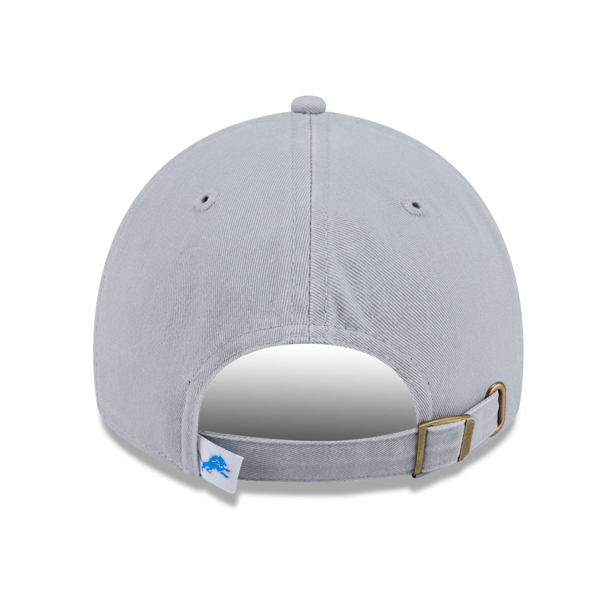 Casquette New Era grise pour femme, style rétro, classique et ajustable, Detroit Lions.