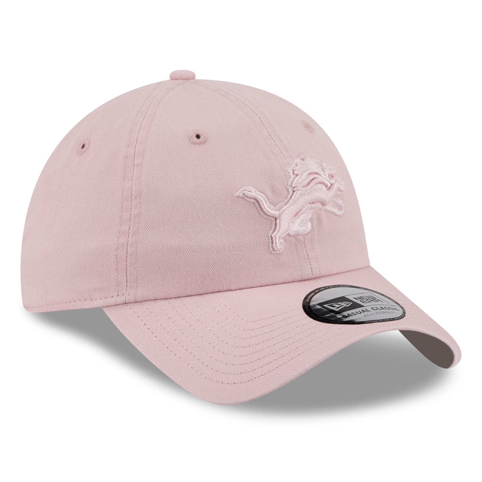 Casquette New Era rose Detroit Lions pour femme, style classique décontracté et ajustable