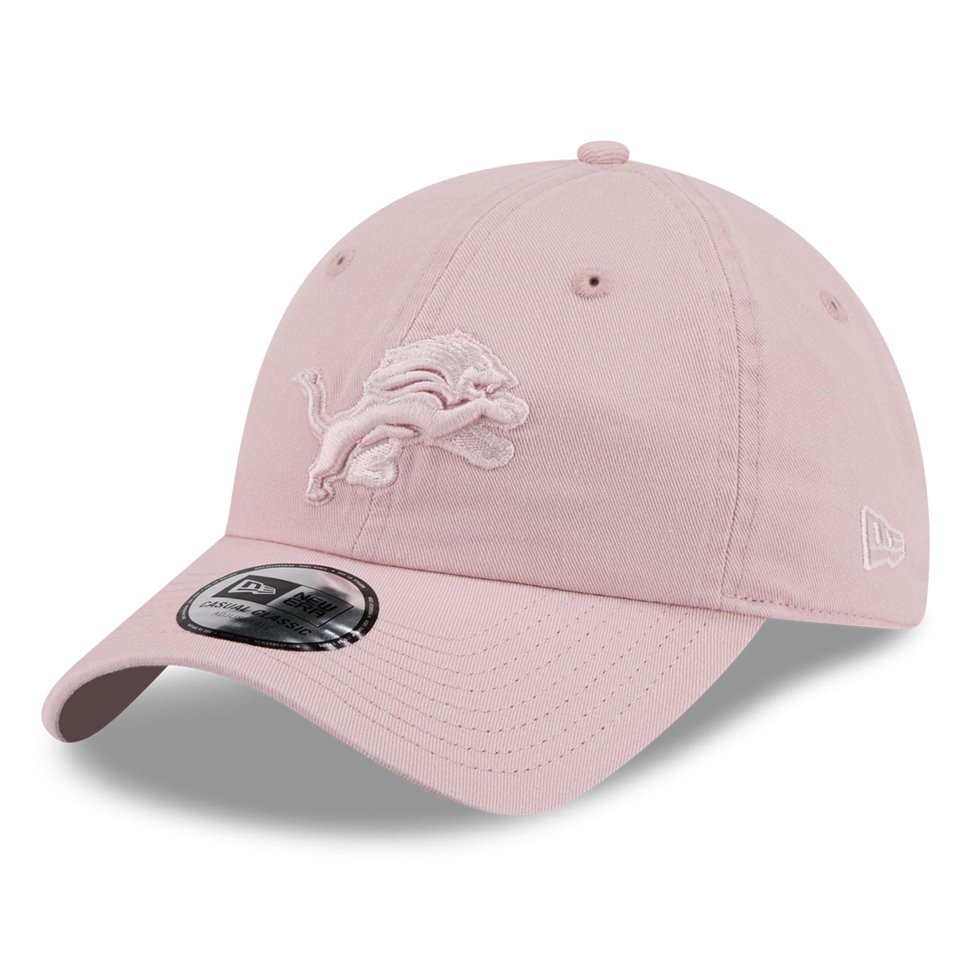 Casquette New Era rose Detroit Lions pour femme, style classique décontracté et ajustable
