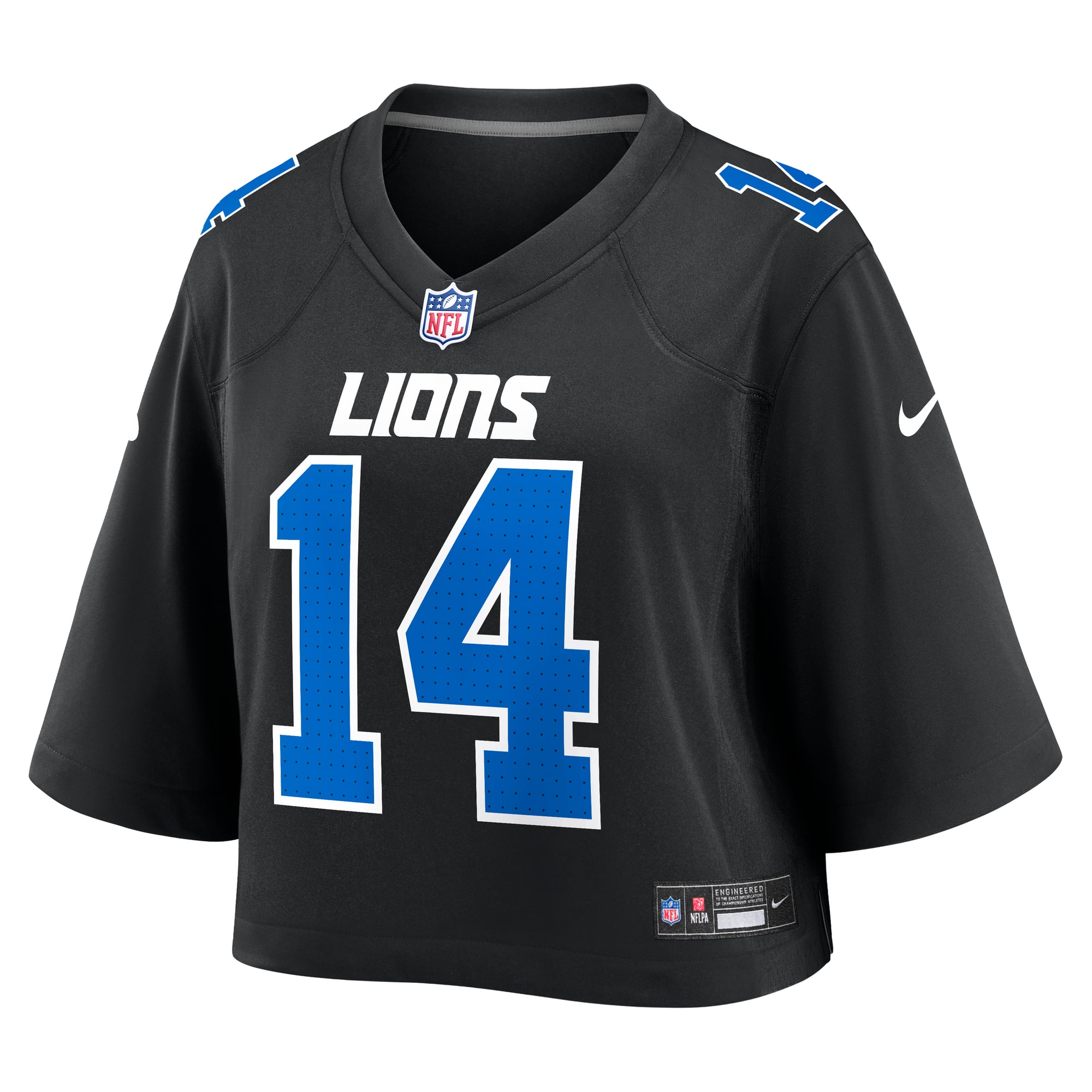 Maillot de match court Nike Amon-Ra St. marron et noir des Lions Détroit pour femmes