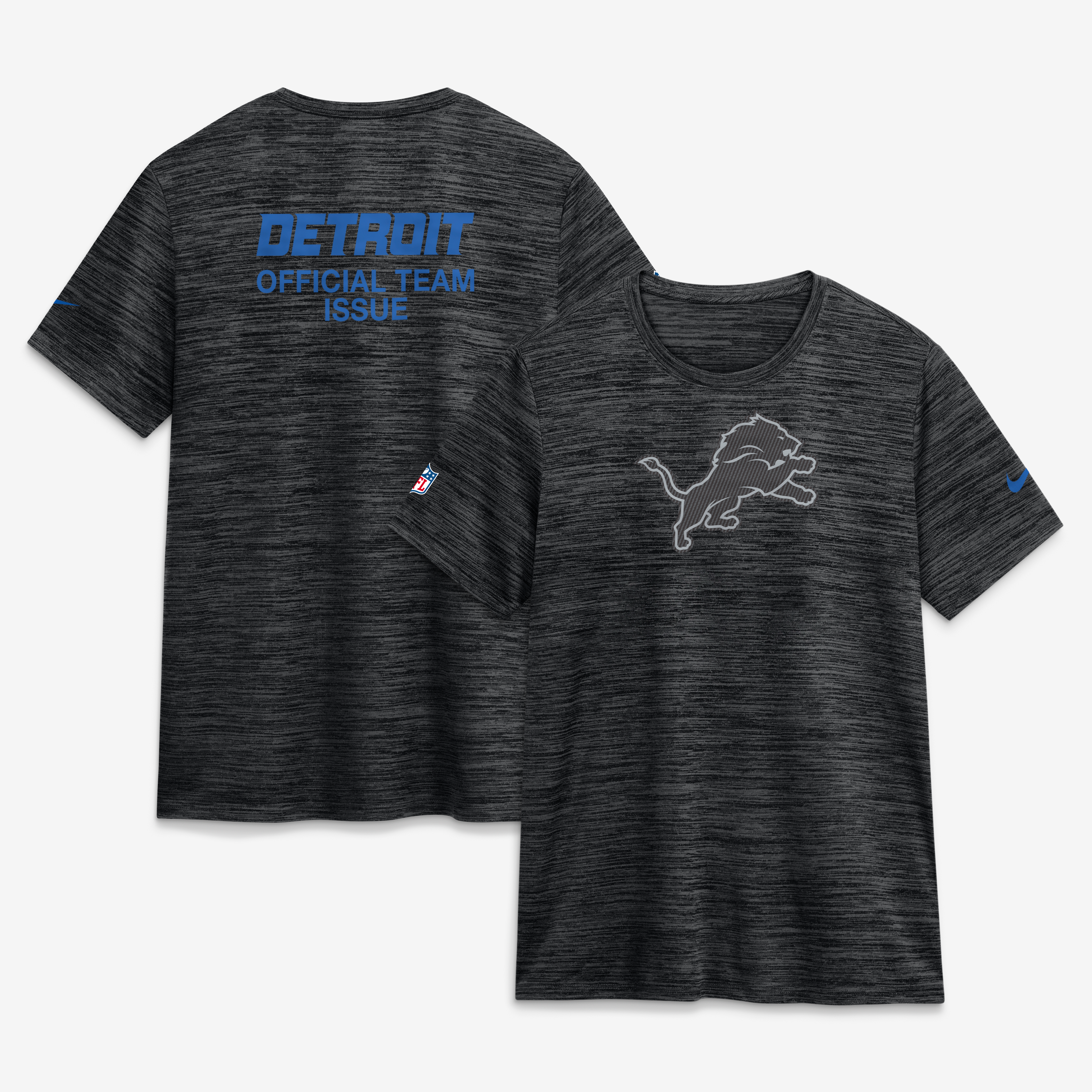Women's Nike  Black Detroit Lions 2026 Rivalries Collection Sideline Velocity Dri-FIT T-Shirt