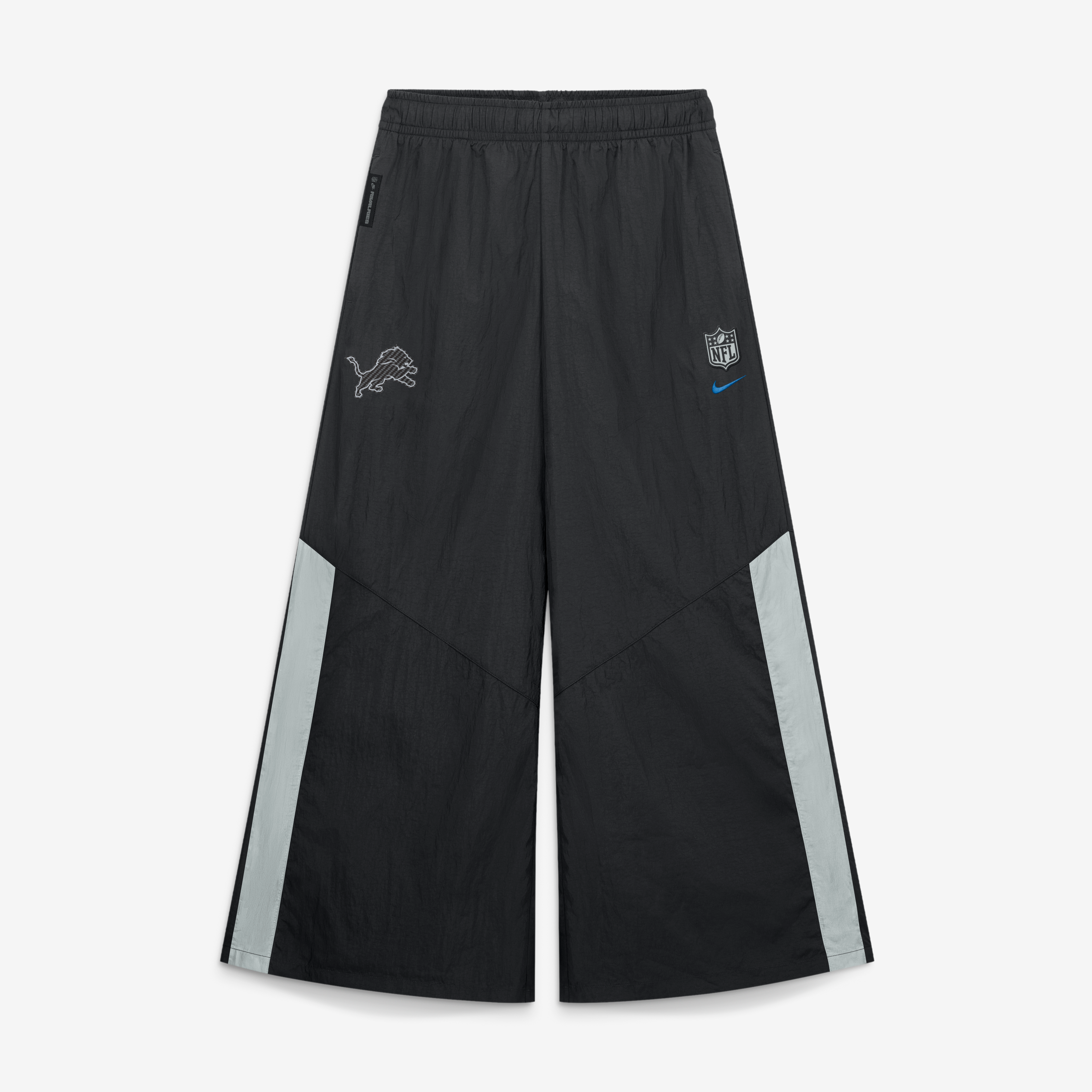Pantalon tissé à jambes larges Nike Detroit Lions Collection 2026 Rivalries pour femme, noir