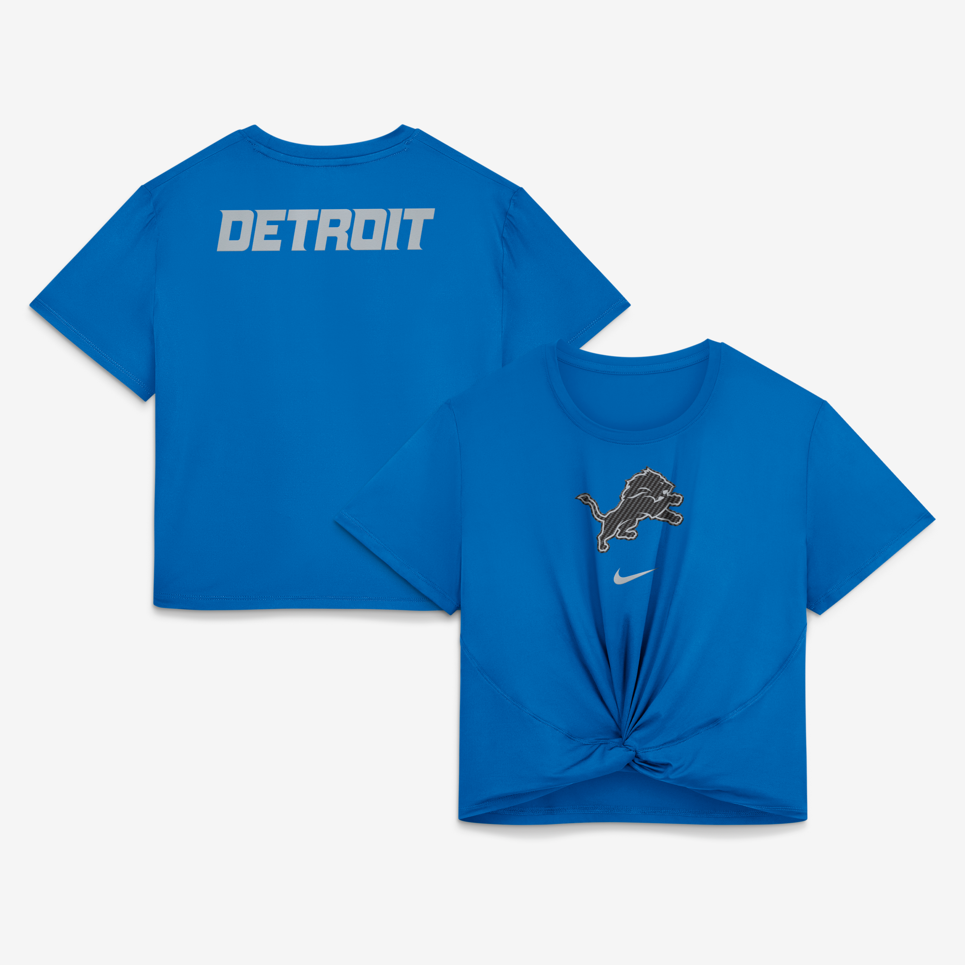 T-shirt court Nike bleu Detroit Lions Collection 2026 Rivalries Classic Twist pour femme