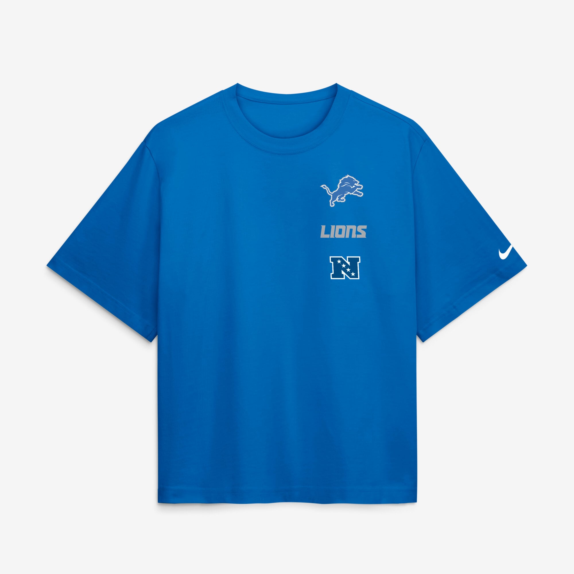Women's Nike Blue Detroit Lions Boxy T-Shirt