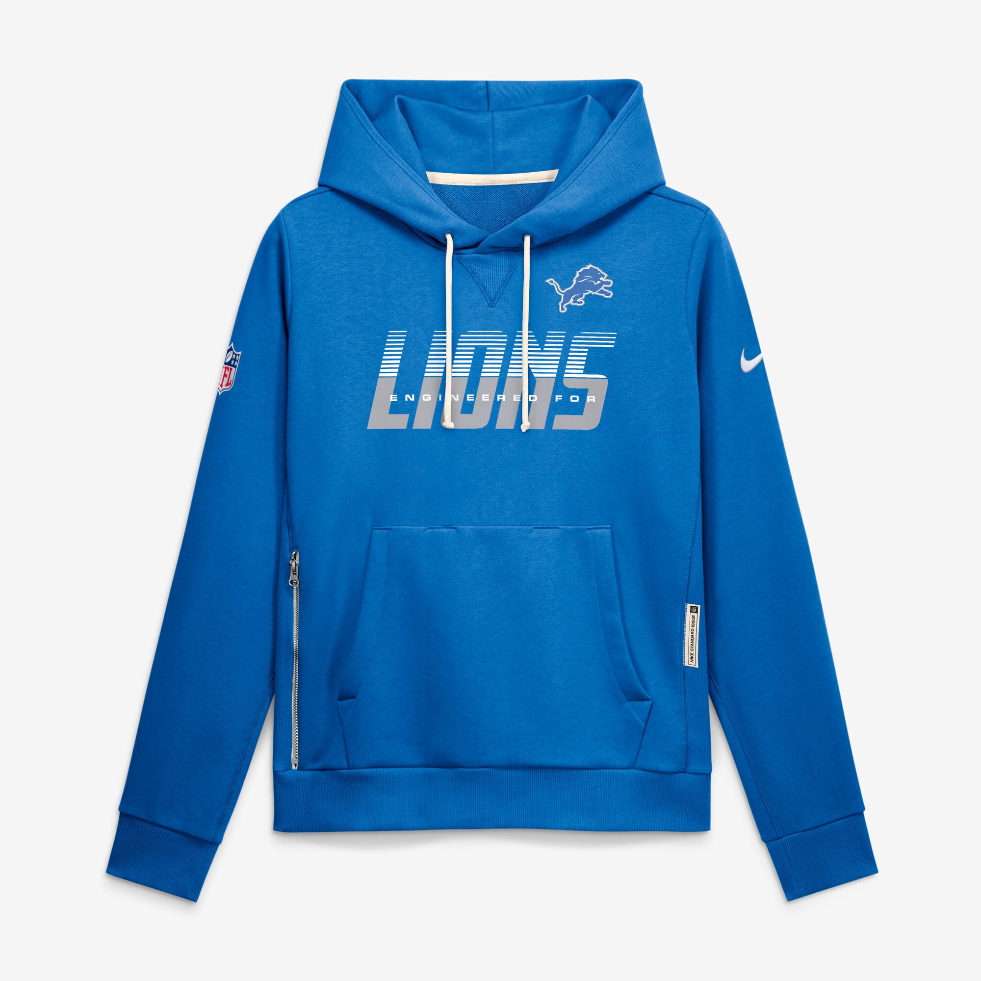 Sweat à capuche Nike Dri-FIT bleu Detroit Lions pour femme