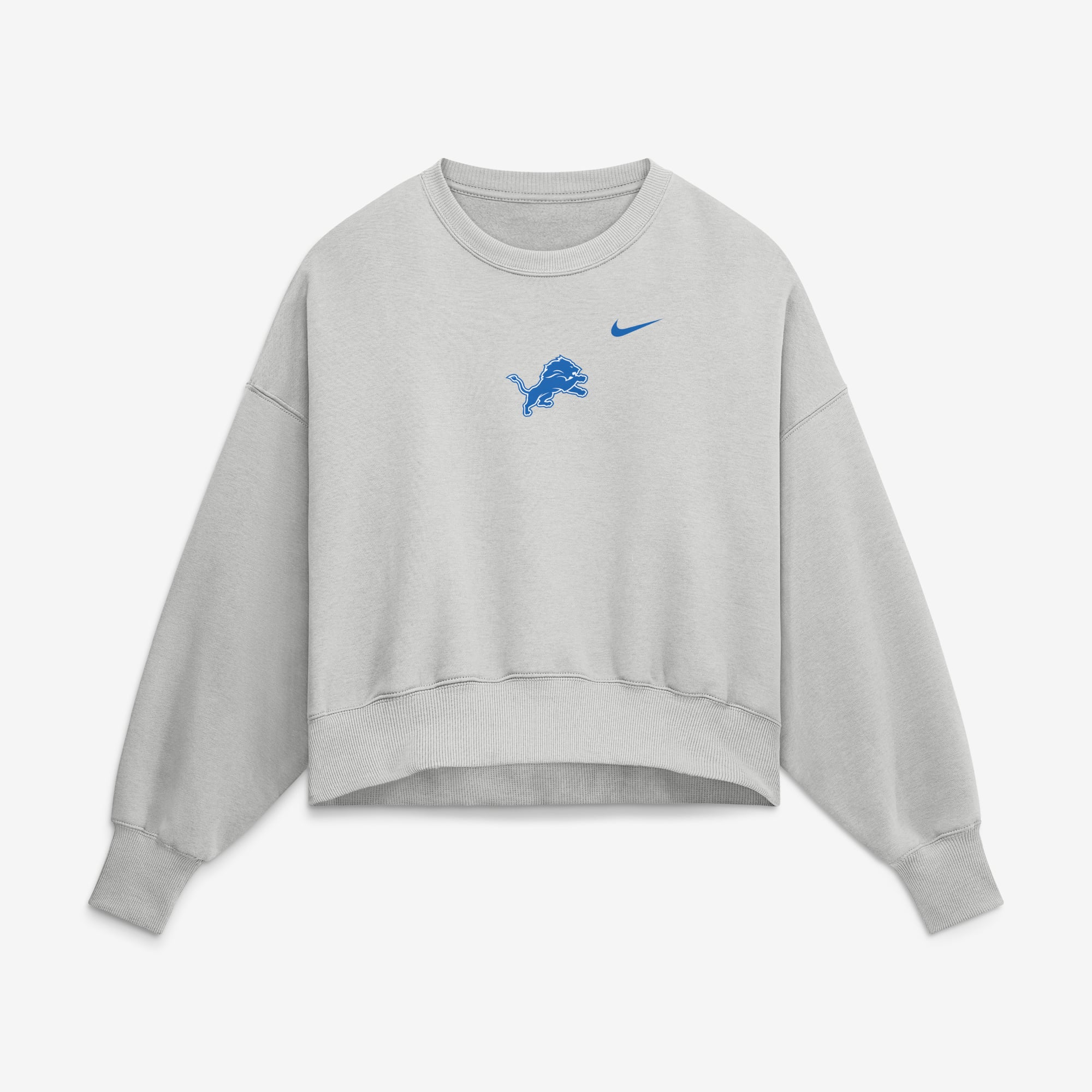 Sweat-shirt polaire surdimensionné Nike Detroit Lions Primetime Phoenix gris pour femme