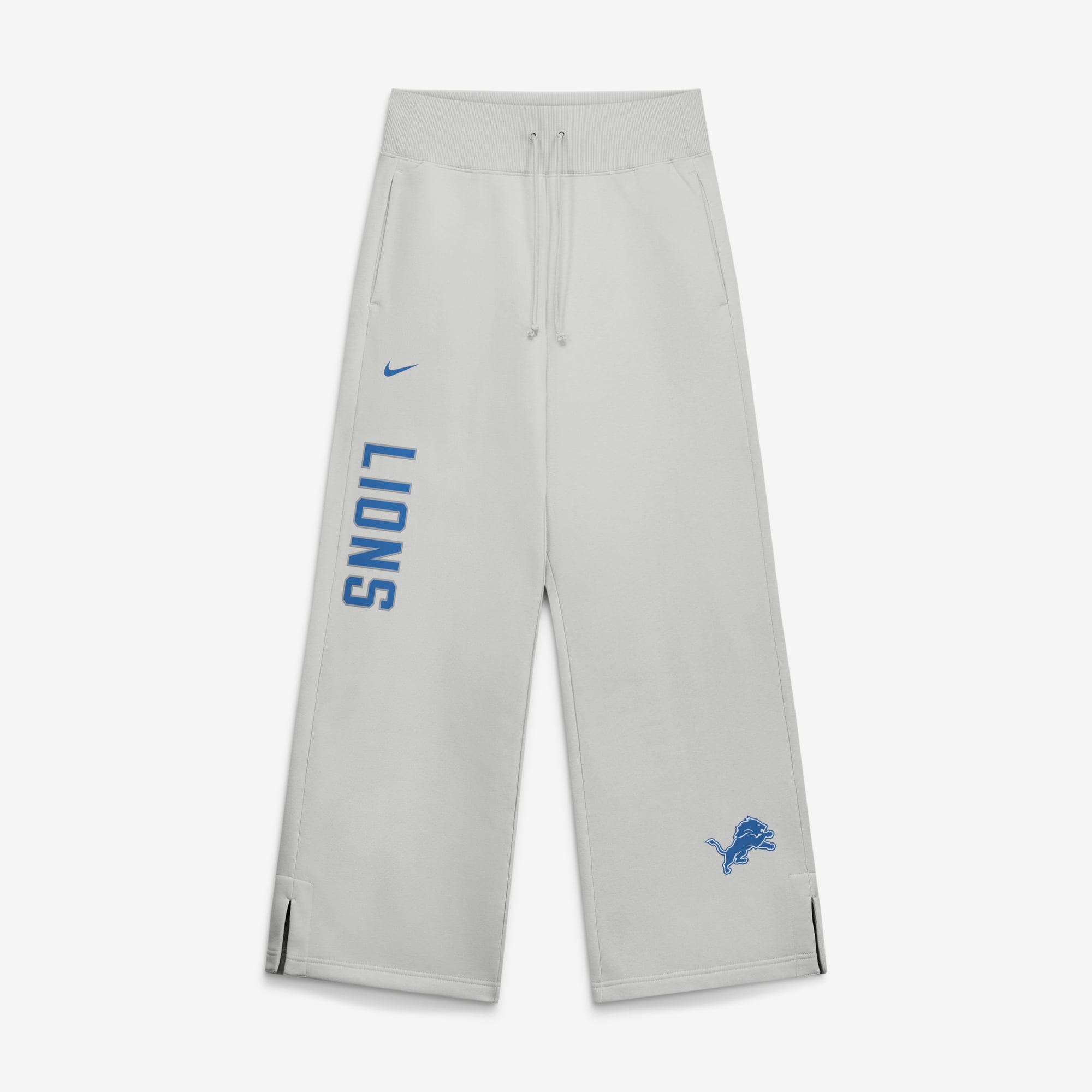 Pantalon de survêtement Nike Detroit Lions Phoenix Fleece à jambes larges pour femme, gris