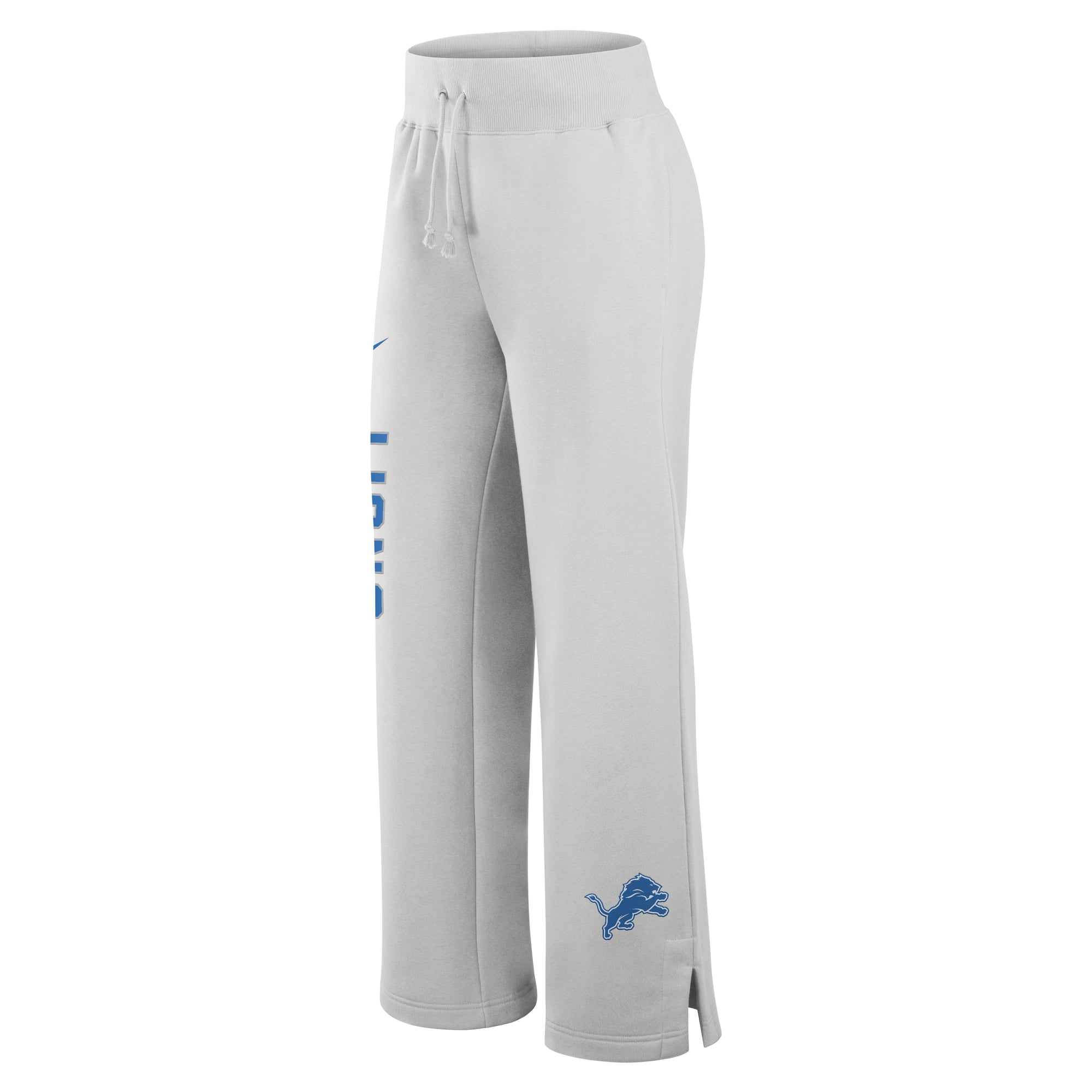 Pantalon de survêtement Nike Detroit Lions Primetime Phoenix Fleece à jambes larges pour femme, gris
