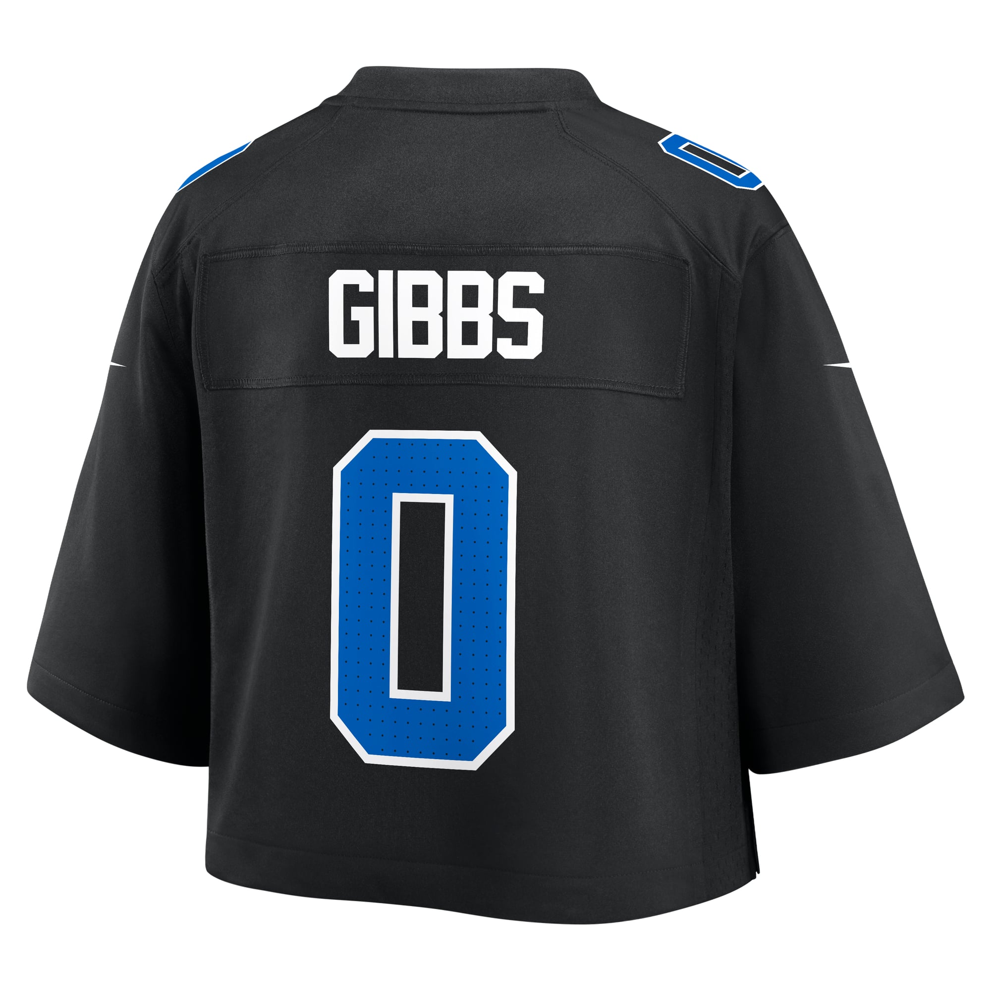 Maillot de match court Nike Jahmyr Gibbs noir Detroit Lions pour femme