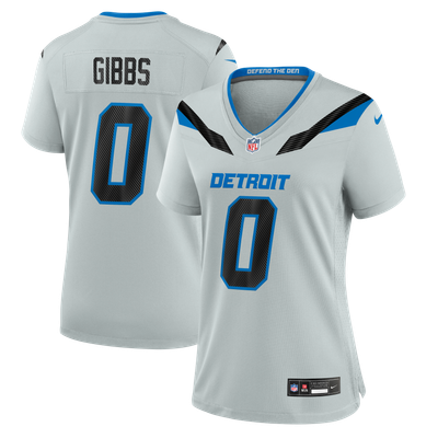 Maillot de match de la collection Nike Rivalries 2026 pour femmes des Detroit Lions de Jahmyr Gibbs - Argent