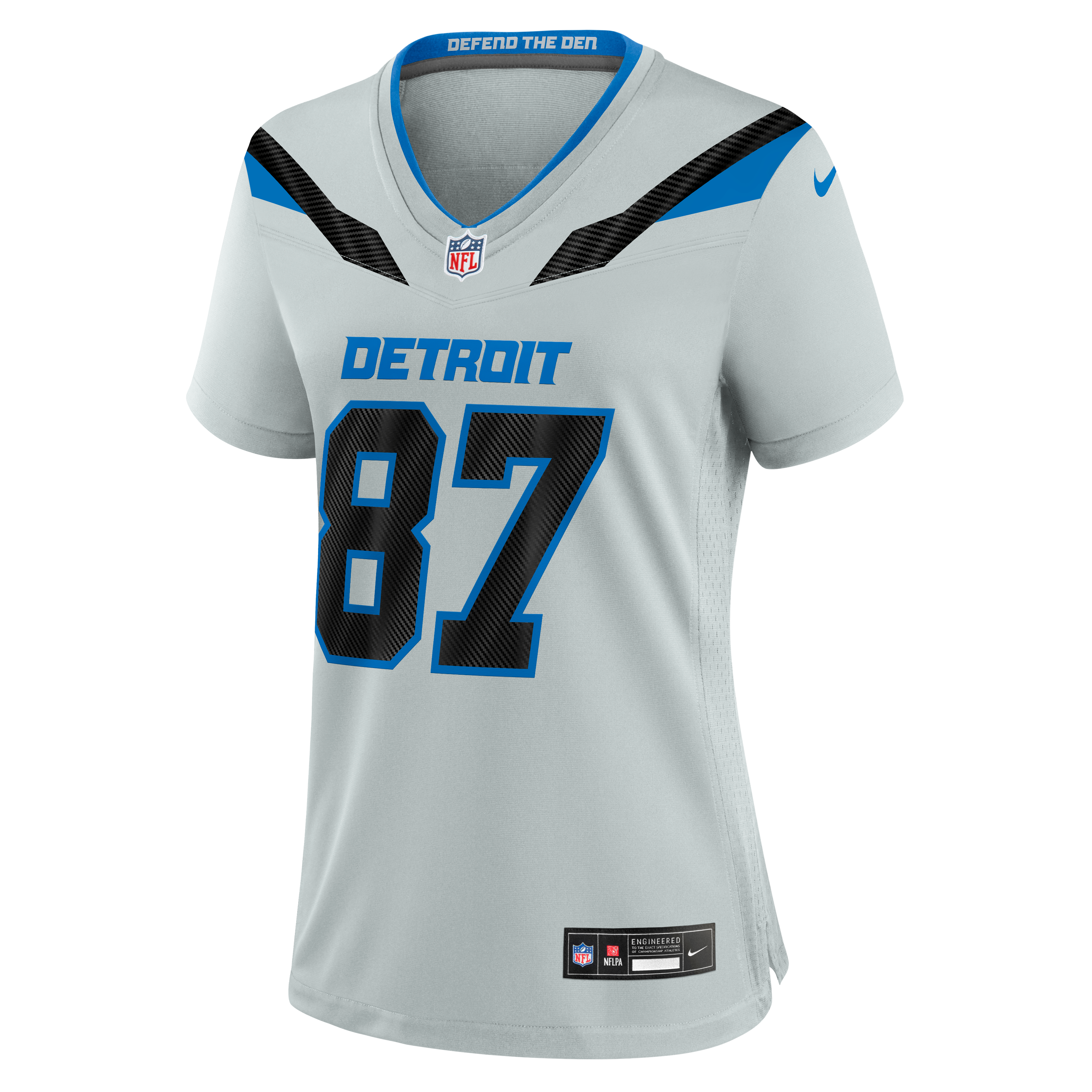 Women's Nike Sam LaPorta Silver Detroit Lions 2026 Rivalries Collection Game Jersey