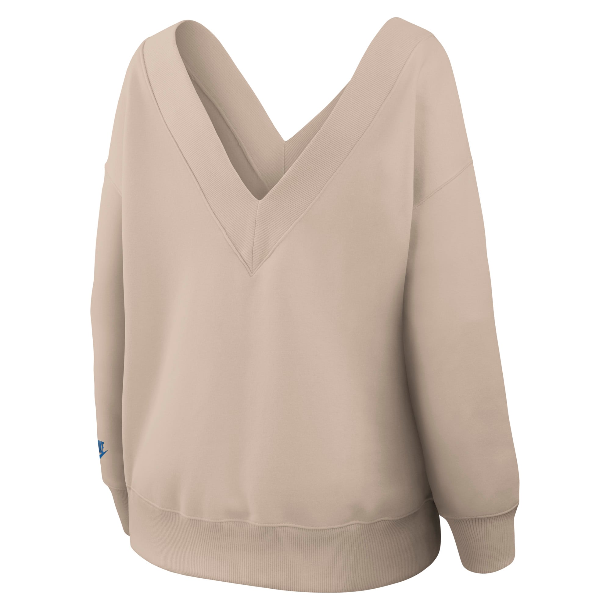 Women's Nike Sand Detroit Lions Rewind Phoenix Fleece V-Neck Sweatshirt